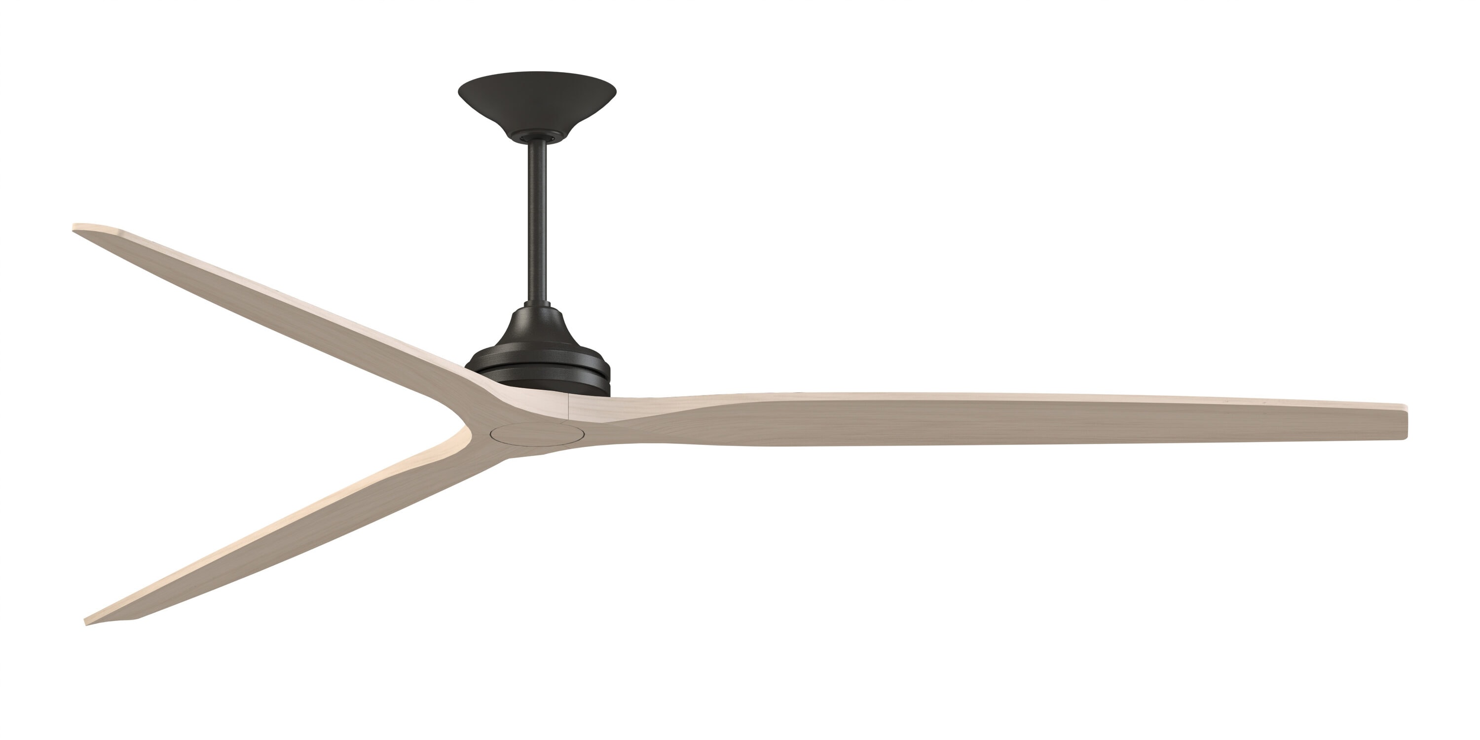 Fanimation Odyn 84-in Brushed Nickel with Black Blades Color-changing Integrated LED Indoor/Outdoor Smart Ceiling Fan with Light and Remote (9-Blade) FPD8159BNWBL Sansujyuku sansujyuku.com