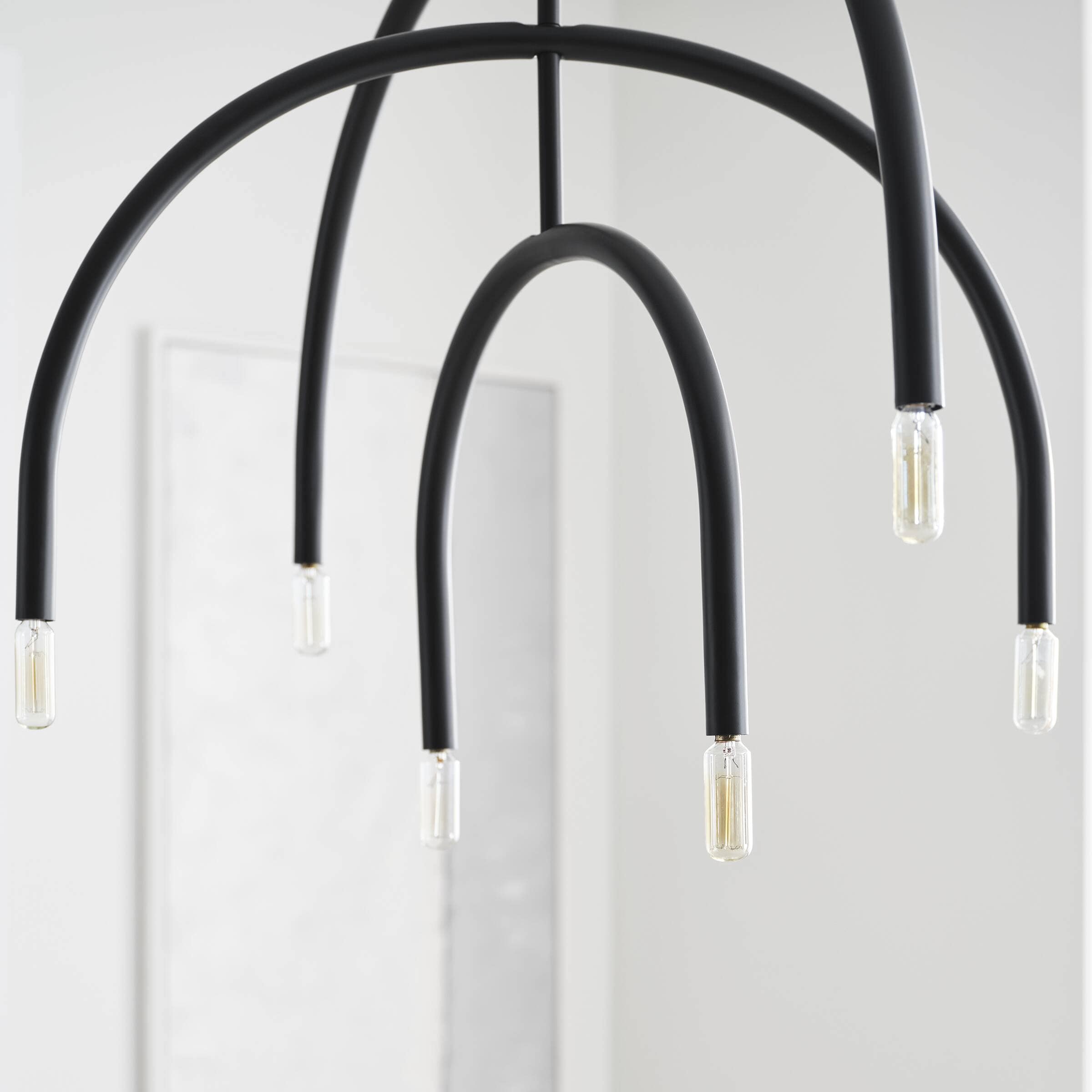 Hadden 6-Light Midnight Black Modern Chandelier