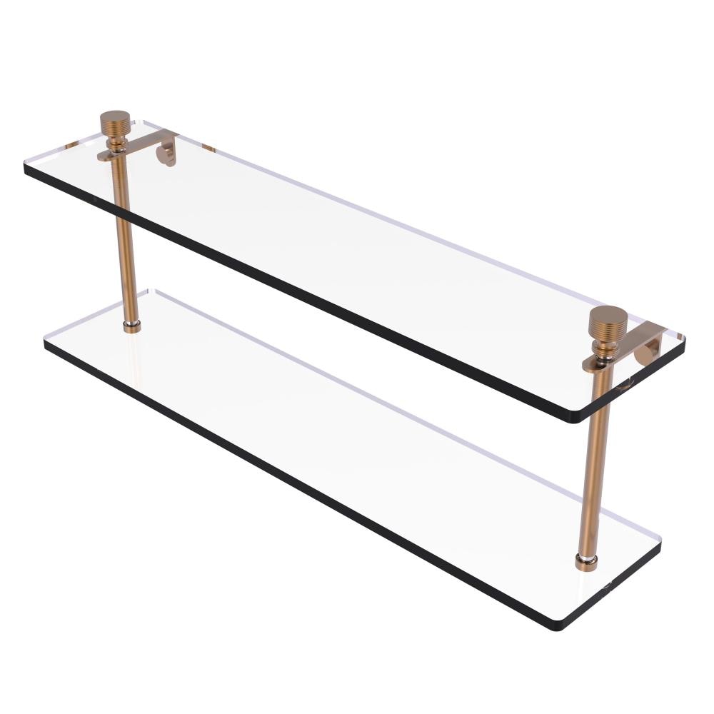 Allied Brass FT-2/22-BBR Foxtrot Brushed Bronze 2 -Tier Wall mount Bathroom Shelf ( 22-in x 8-in x 5-in )