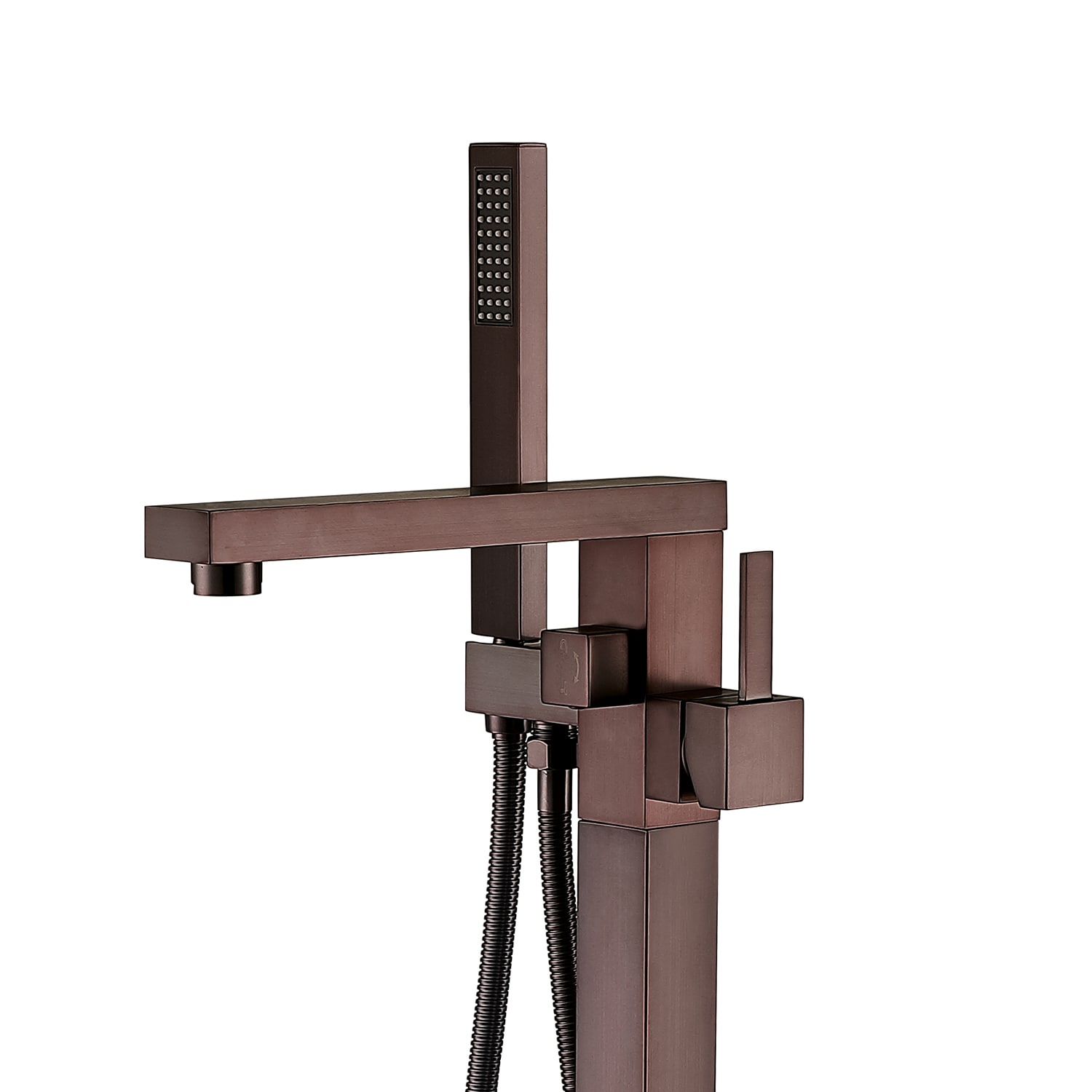 Oil Rubbed Bronze Freestanding Bathtub Faucet with Hand Shower