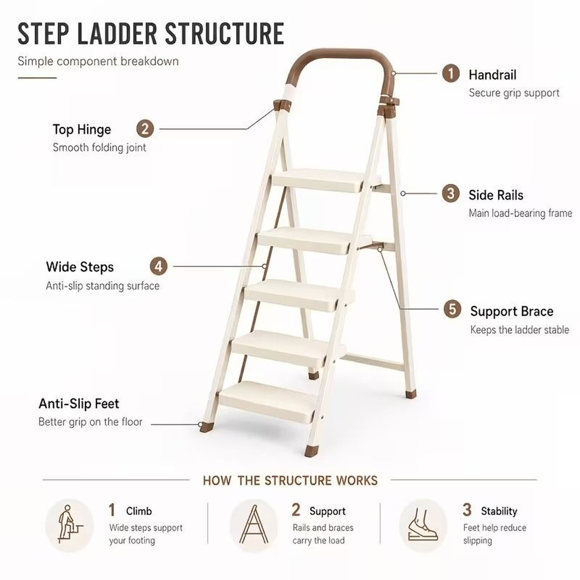 Wudkey HQ2998 Step-Ladders - View #2