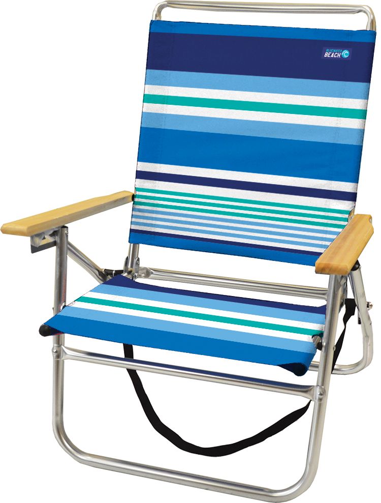 Bluewater Beach Polyester Multi-color Folding Beach Chair (Adjustable ...