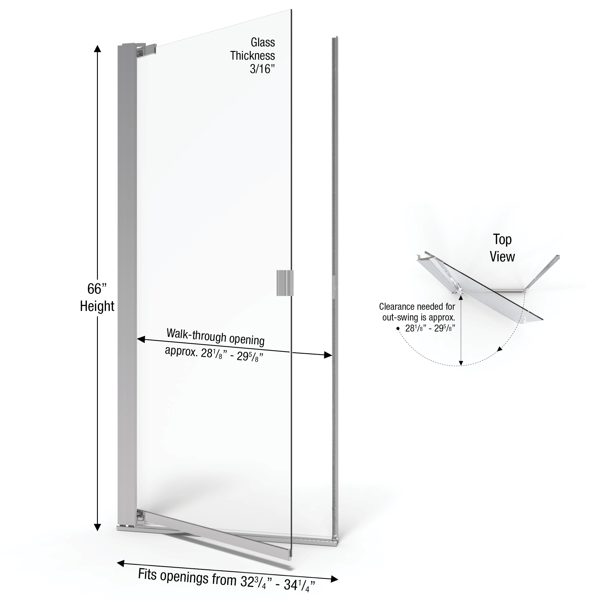 Basco ARMN00A3466OBSV Shower-Doors - View #2