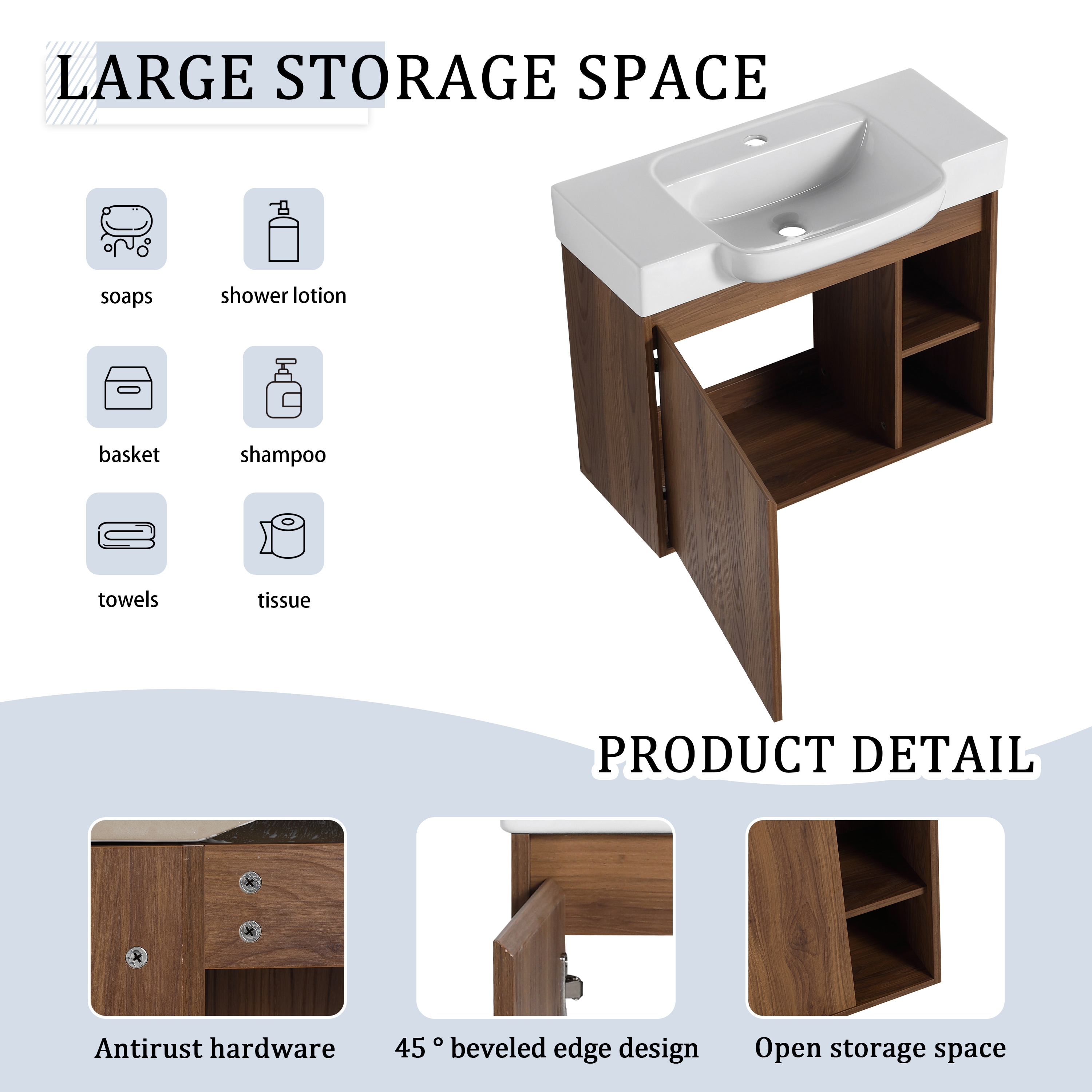 WELLFOR GIRM01-2432S Bath-Vanity-Combo - View #5