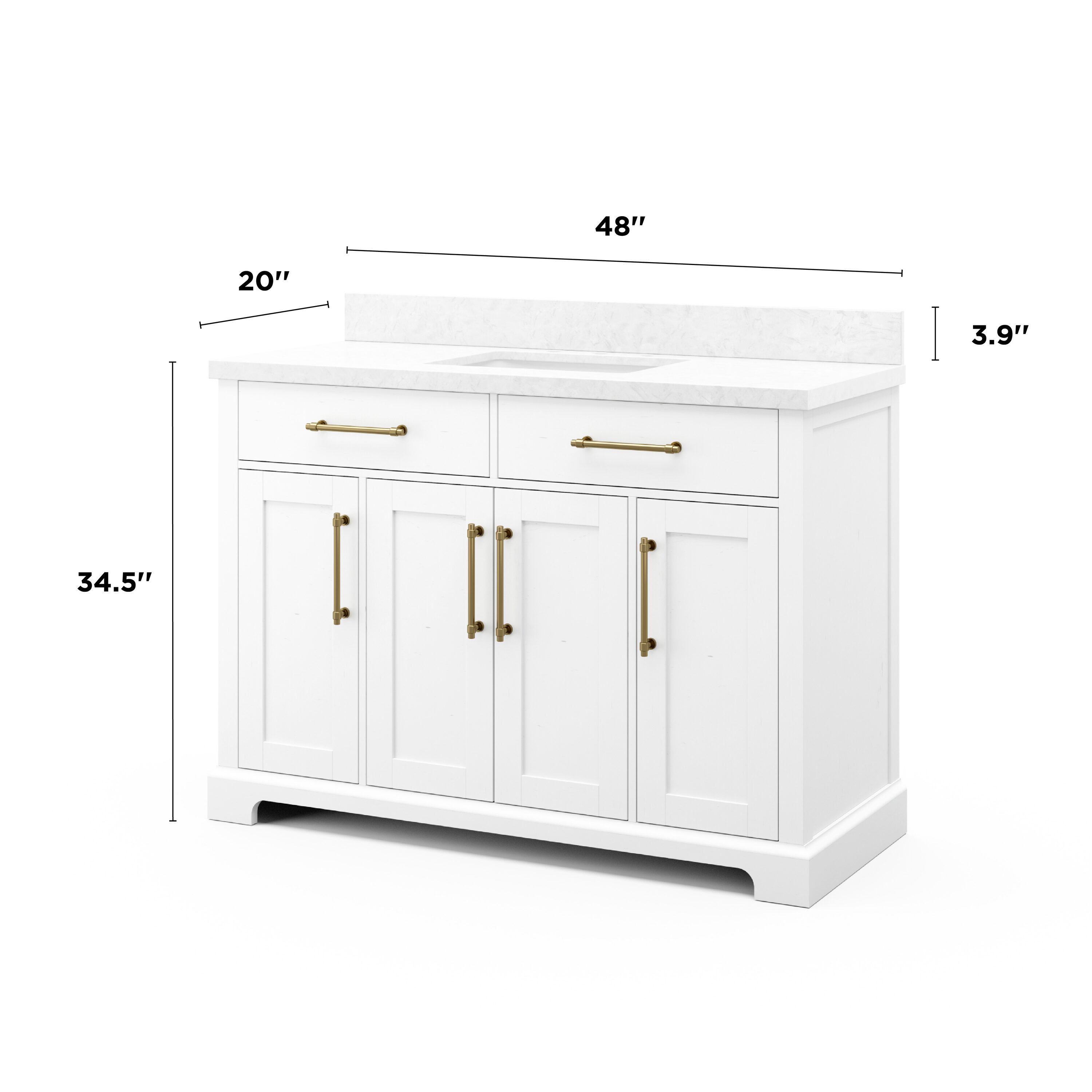 allen + roth LWSB48VW Bath-Vanity-Combo - View #6
