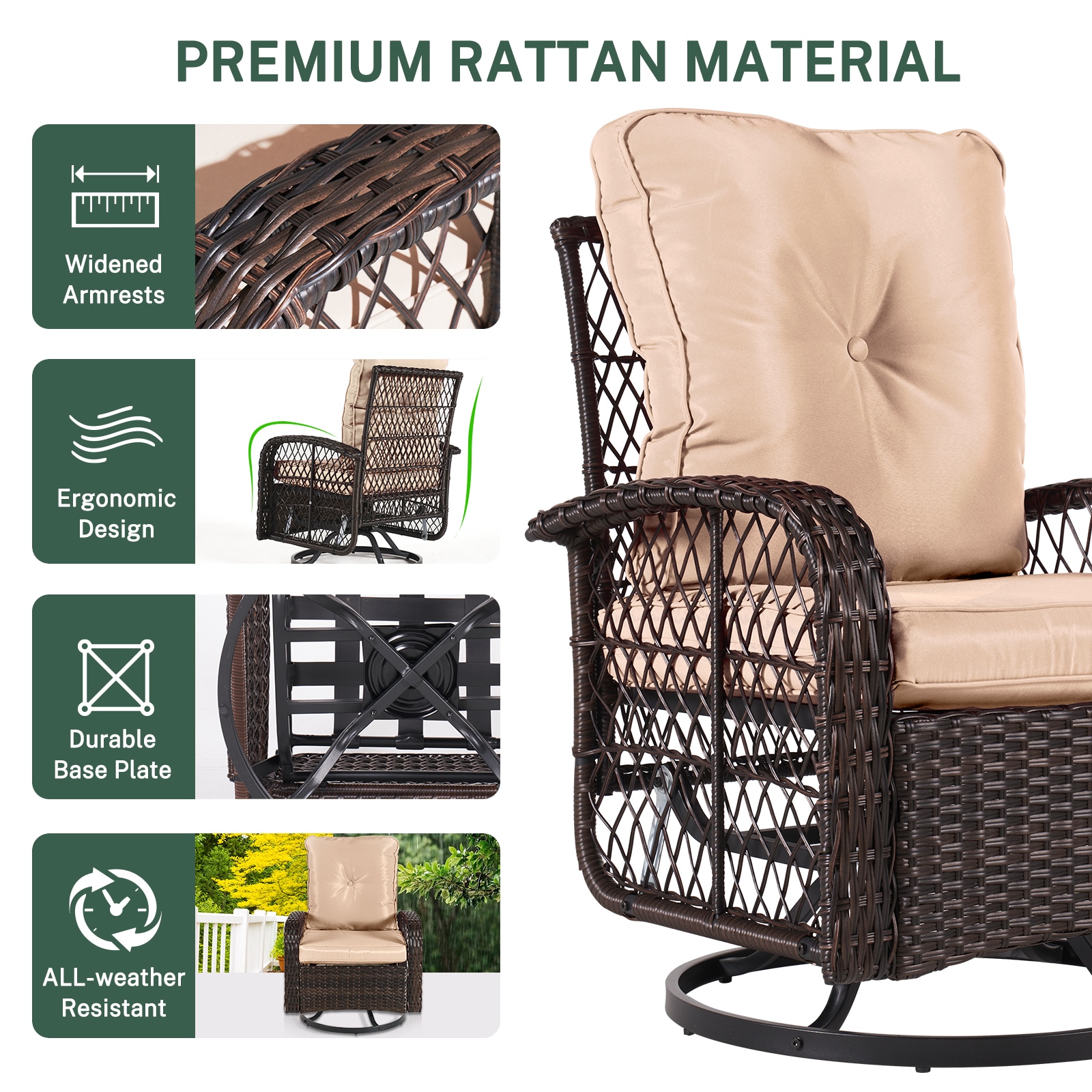 AOXUN LG-036BG-38BG Patio-Conversation-Sets - View #3