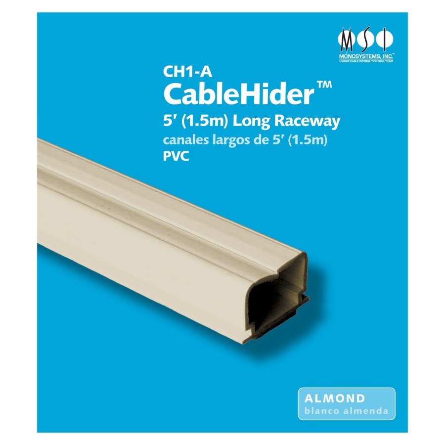MonoSystems CH1-A 3/4-in x 5-in Low-Voltage Off-White Cord Cover