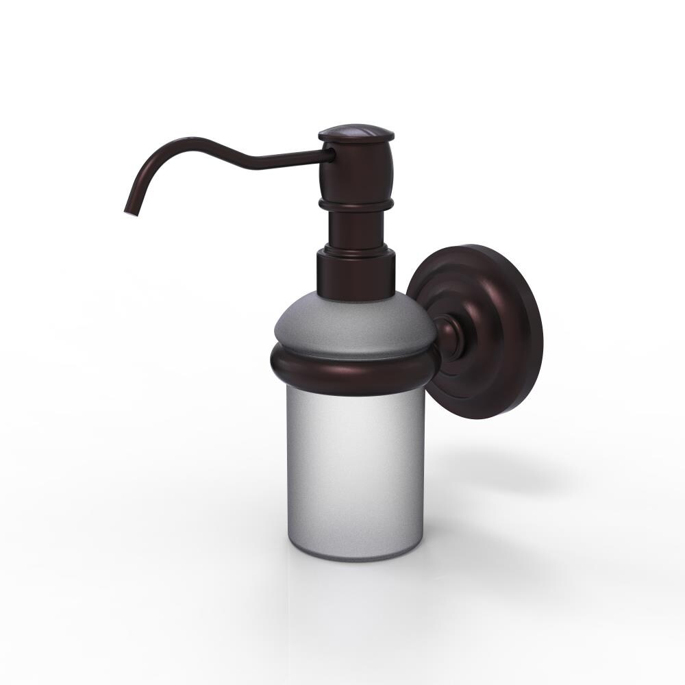 Allied Brass PQN-60-ABZ Prestige Que New Antique Bronze 5-oz. Capacity Wall-mount Soap and Lotion Dispenser