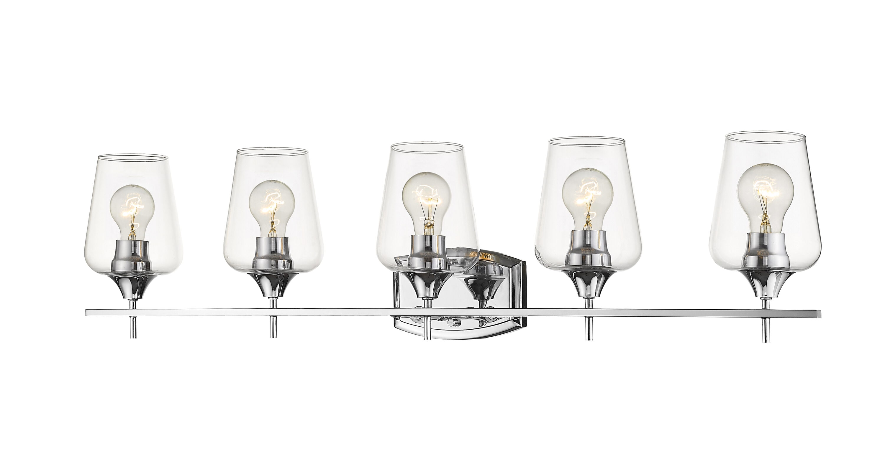 Z-Lite 473-5V-CH Joliet 38-in 5 -Light Polished Chrome Modern/contemporary Vanity light