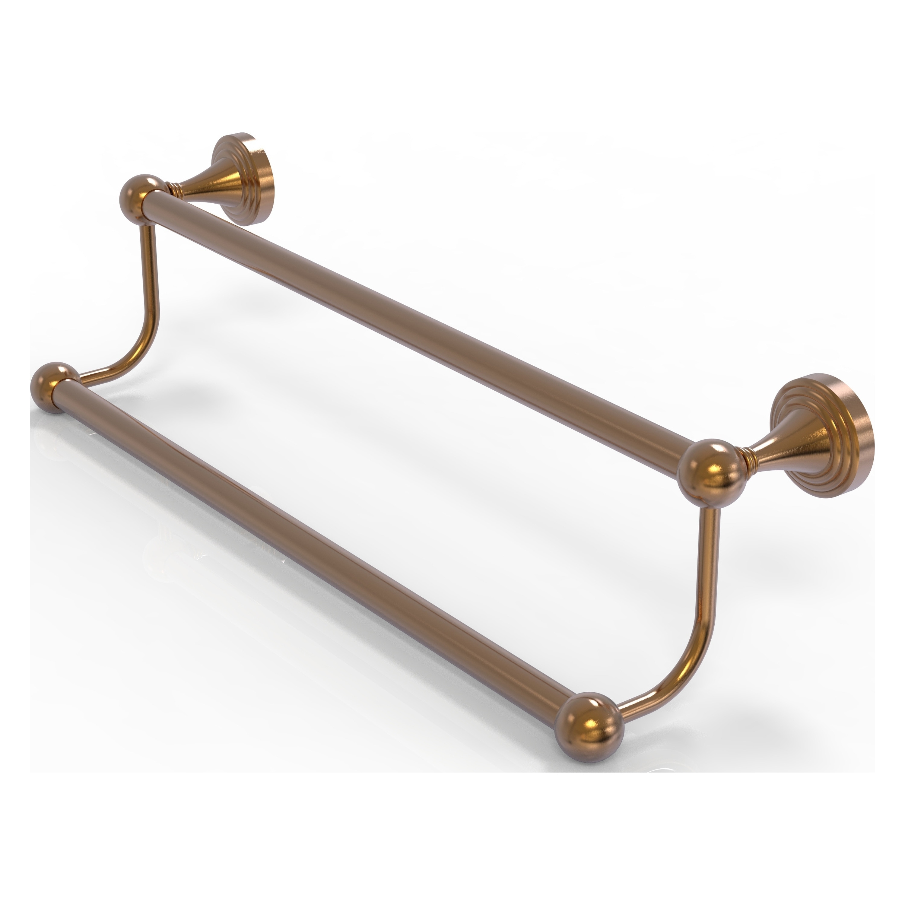 Allied Brass SG-72-36-BBR Sag Harbor 36-in double Brushed Bronze Wall mount Double Towel Bar