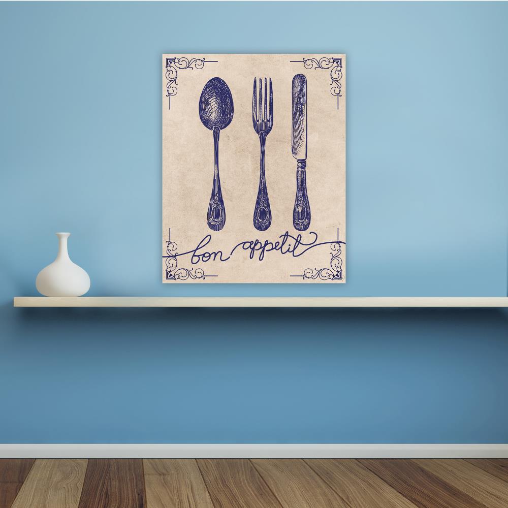 Creative Gallery Bon Apetit Utensils 14-in H x 11-in W Kitchen Print on ...