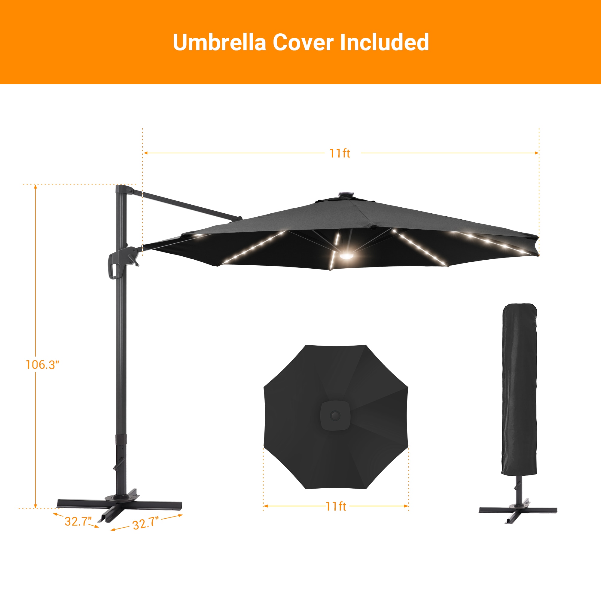 Sonkuki SD-LEDZD11BK Umbrellas-2 - View #2
