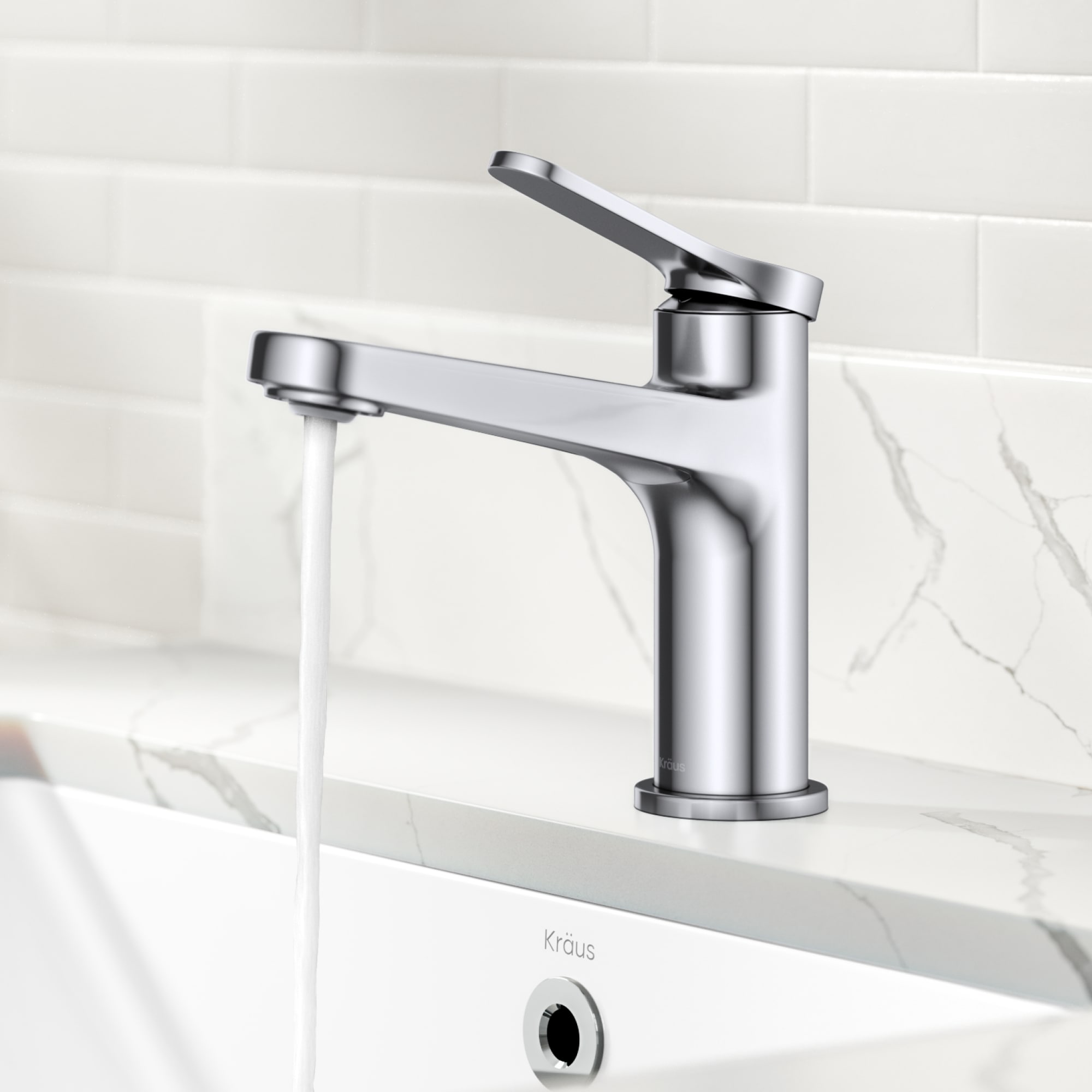 Indy Chrome Single Handle Bathroom Faucet with Pop Up Drain