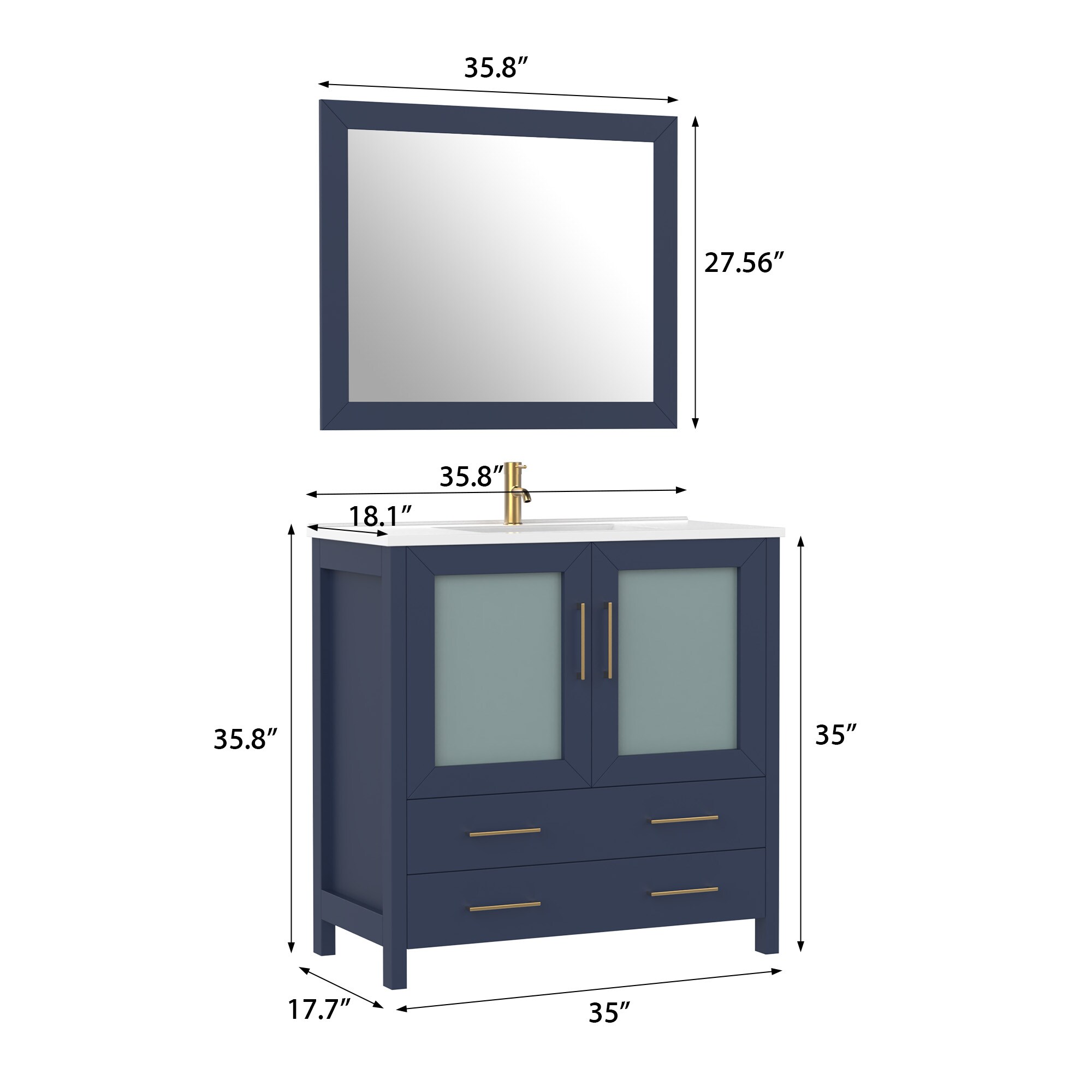 Vanity Art VA3036-B Bath-Vanity-Combo - View #11