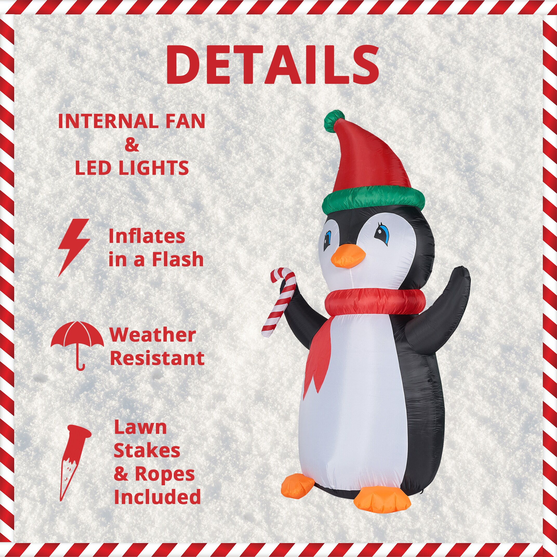 Fraser Hill Farm FHFPENGN101-L Christmas-Inflatables - View #5