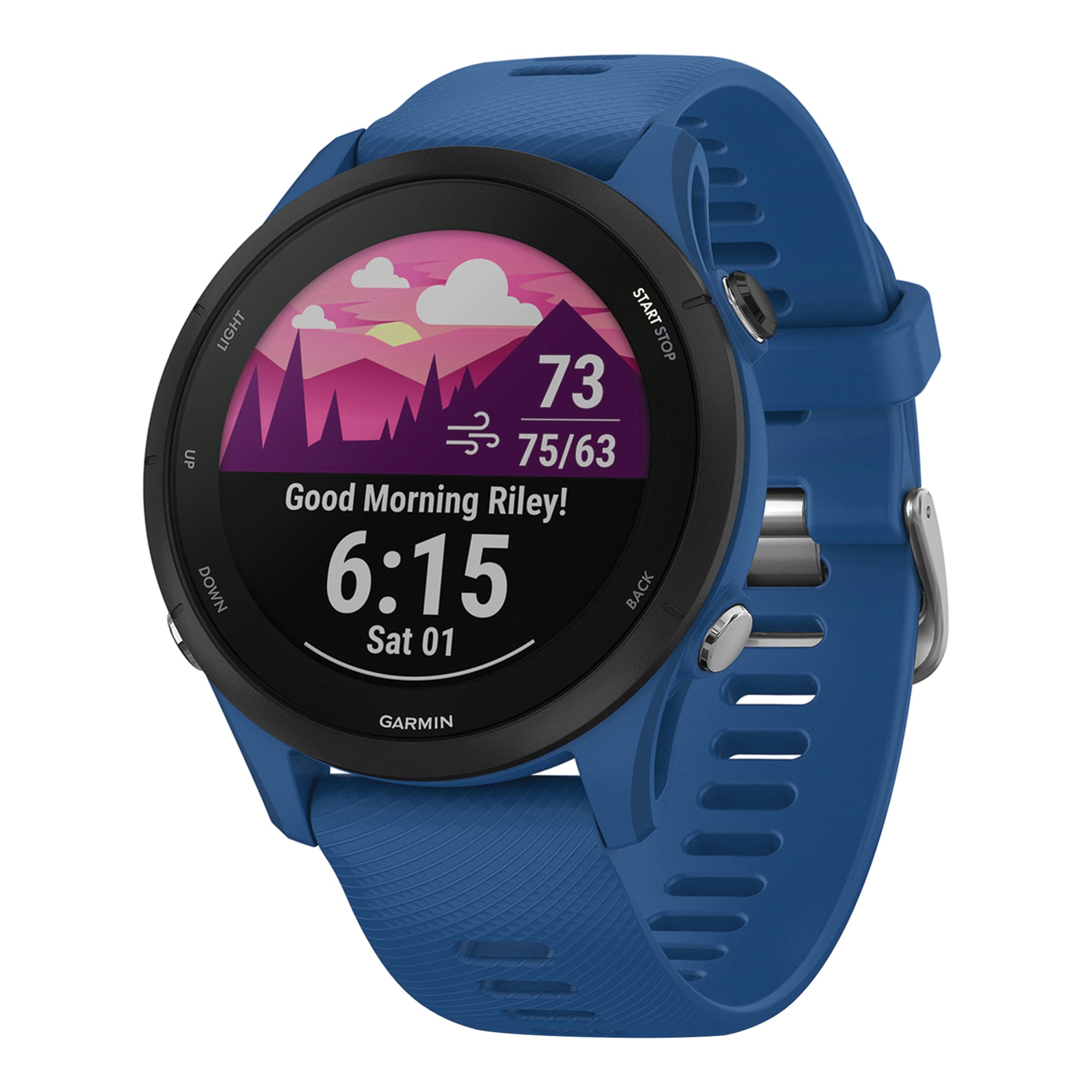 Garmin Venu GPS Running Watch - Granite Blue with Stainless Steel Bezel for  sale online