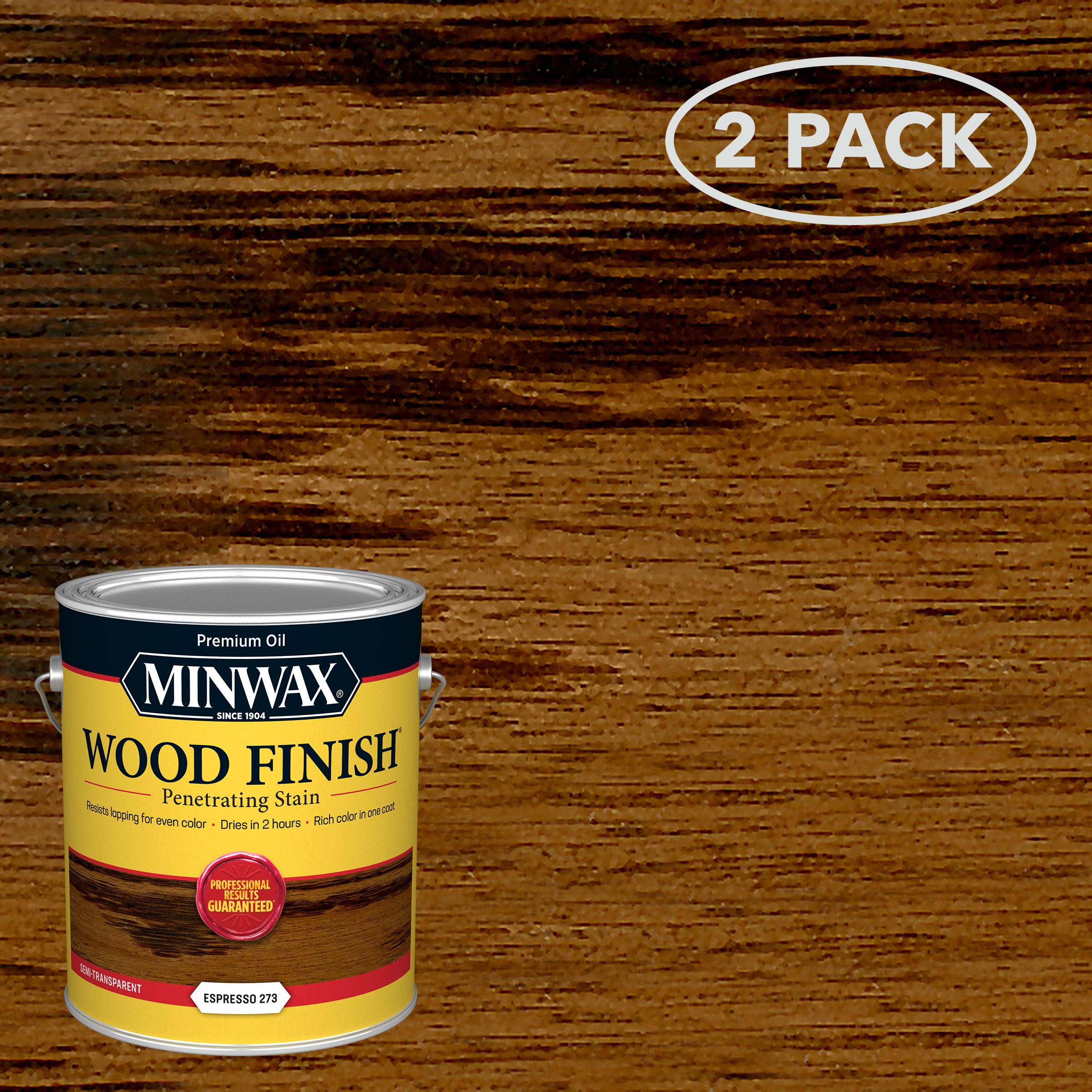 Minwax 711500000SOS Wood Finish 2 -Pack Oil-based Espresso Semi-transparent Interior Stain ( 1-gallon )