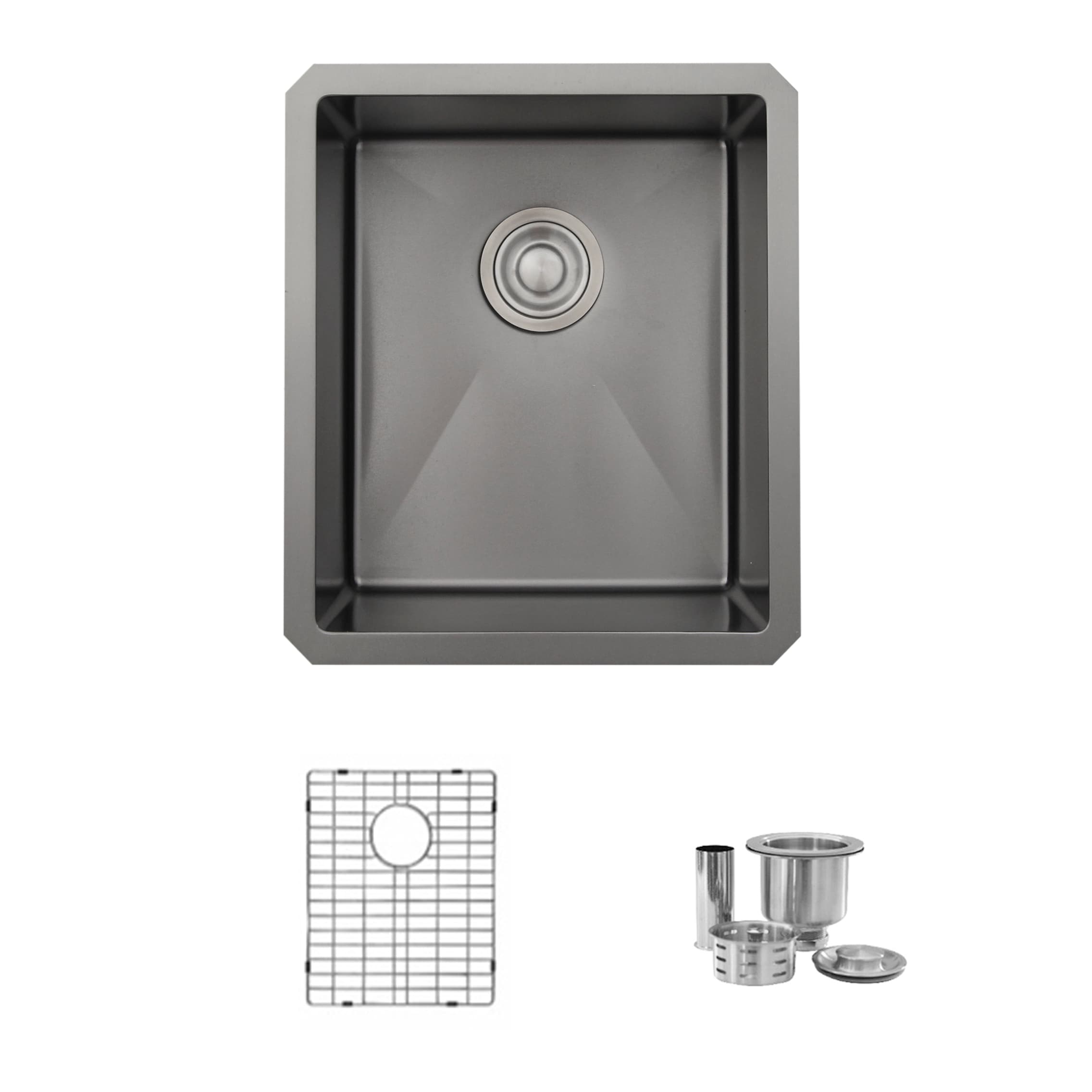 Stylish S-709XN1 Undermount 16-in x 18-in Stainless steel Single bowl 16 -Gauge Kitchen Sink