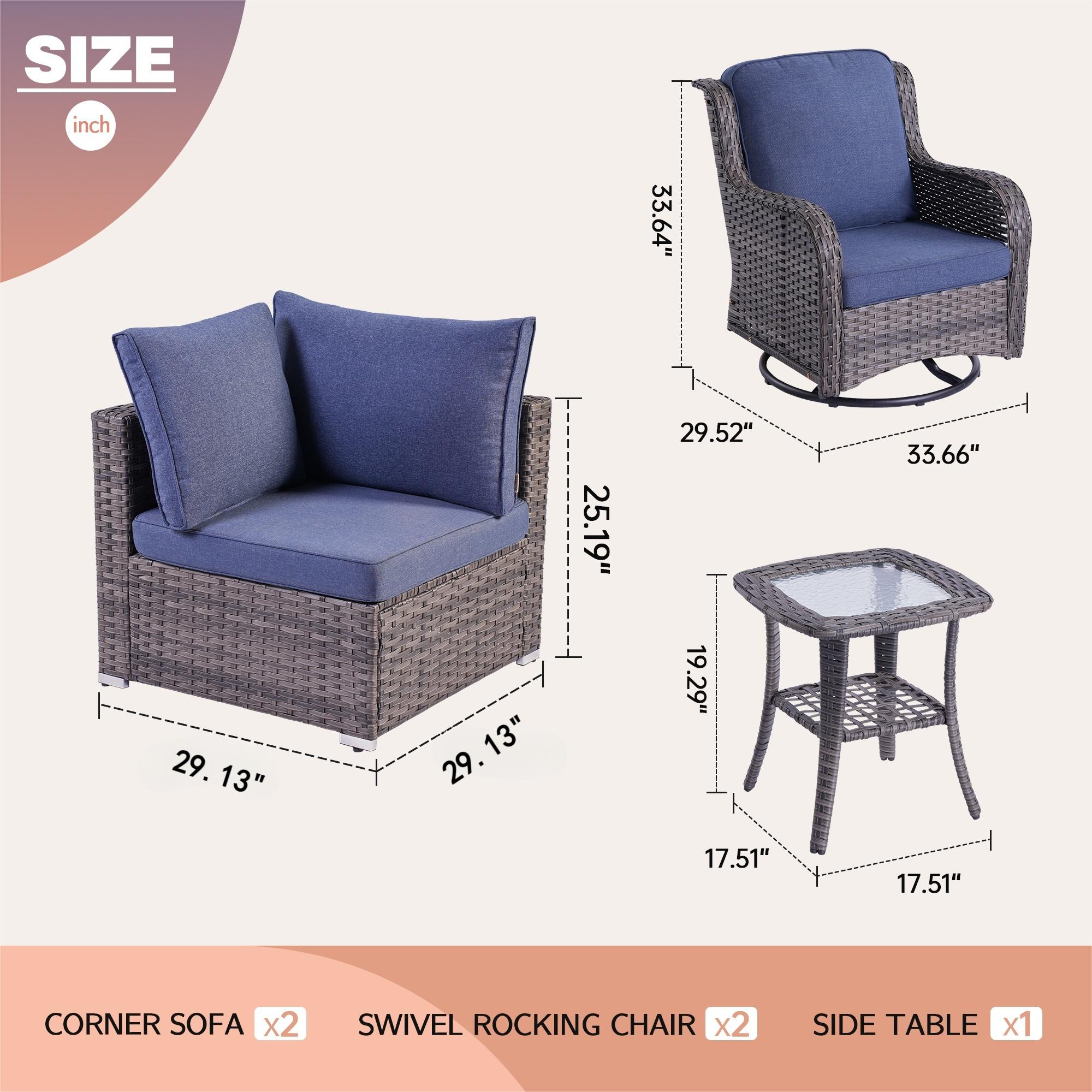 Ovios HP305Y Patio-Conversation-Sets - View #7