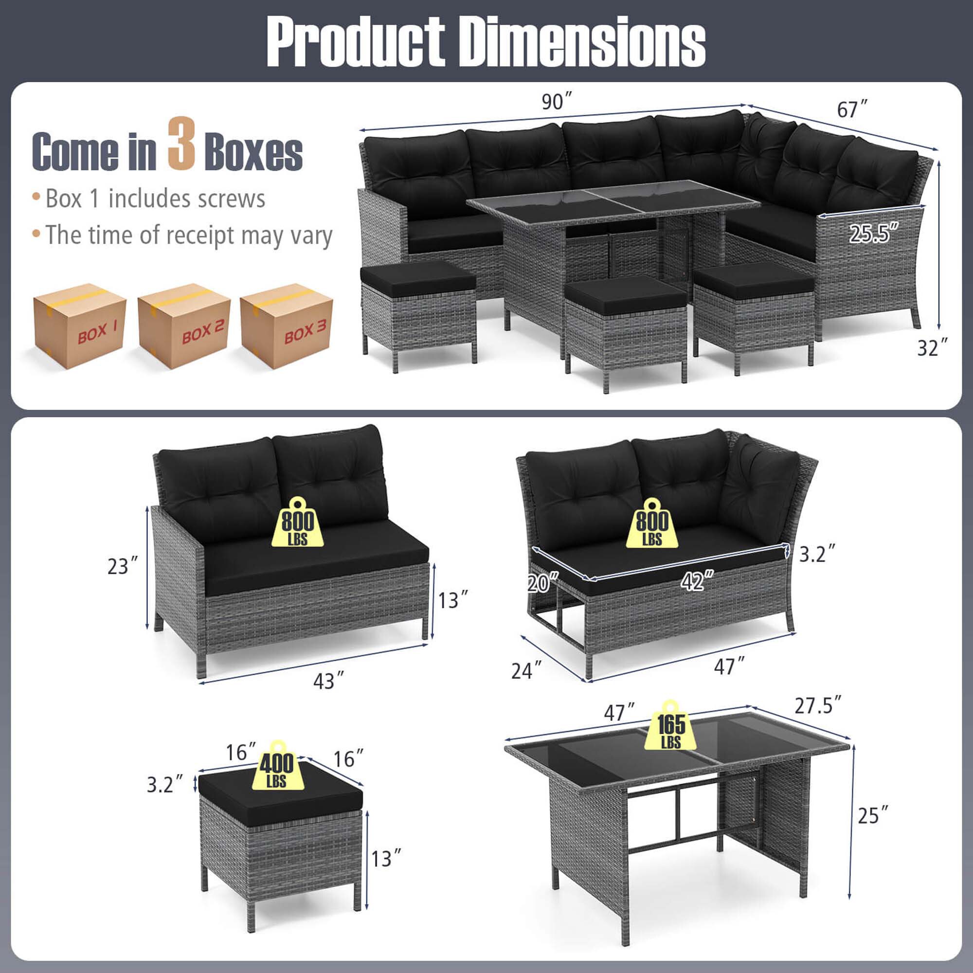 Costway HCST04312 Patio-Conversation-Sets - View #2