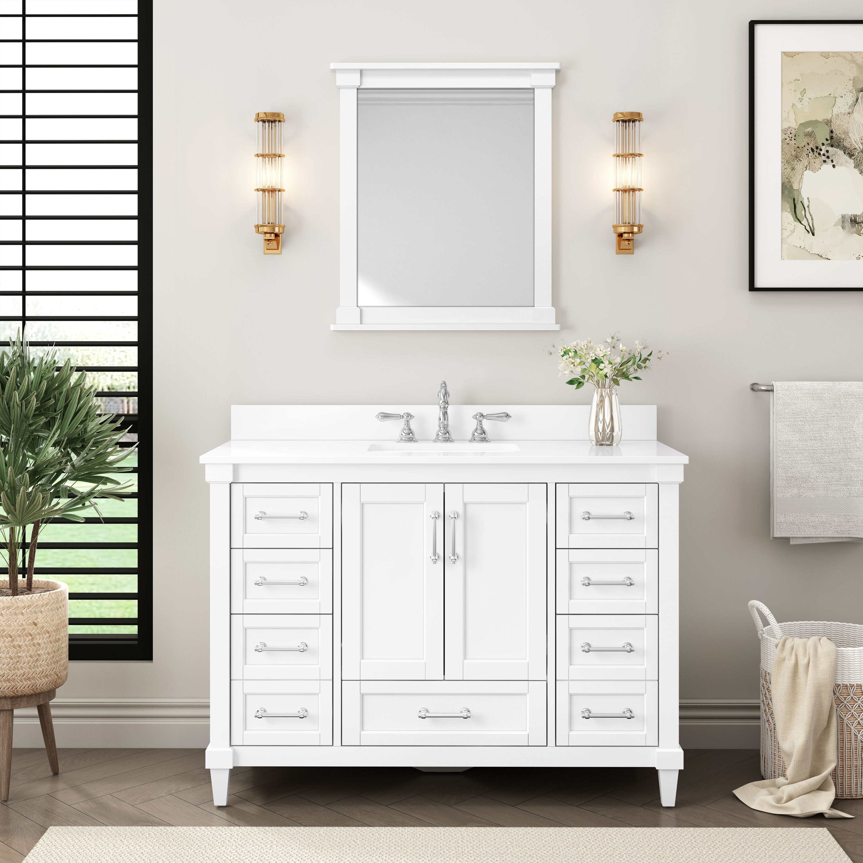 allen + roth TJ02-08V4822WH Bath-Vanity-Combo - View #6