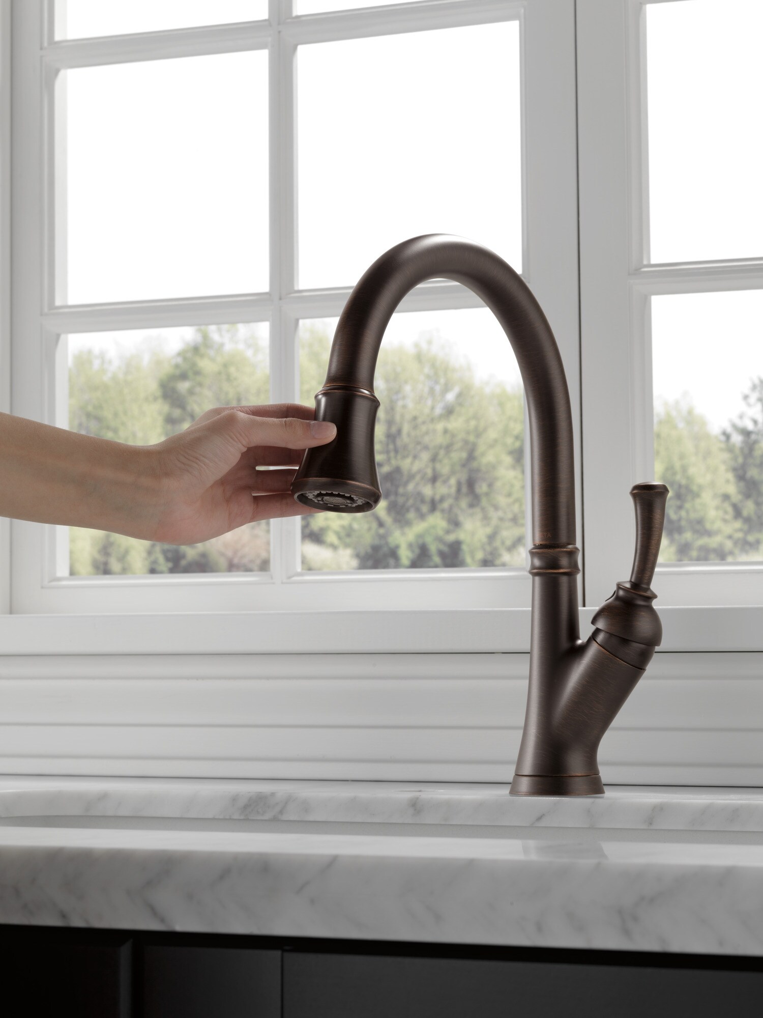 Delta Savile Bronze Single Handle Pulldown Kitchen Faucet