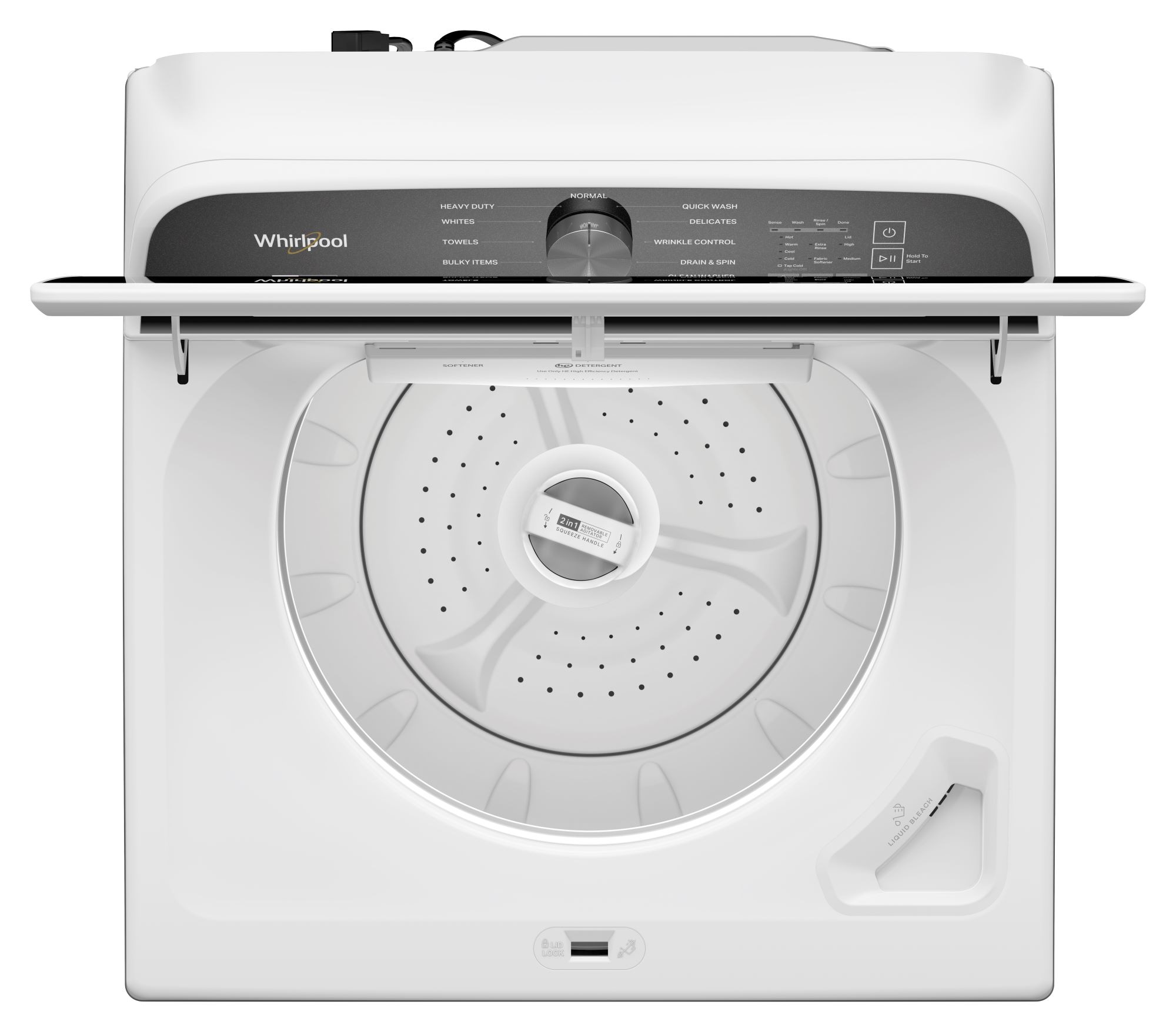 Whirlpool 5.2-cu ft High Efficiency Impeller and Agitator Top-Load Washer  (White) ENERGY STAR in the Top-Load Washers department at