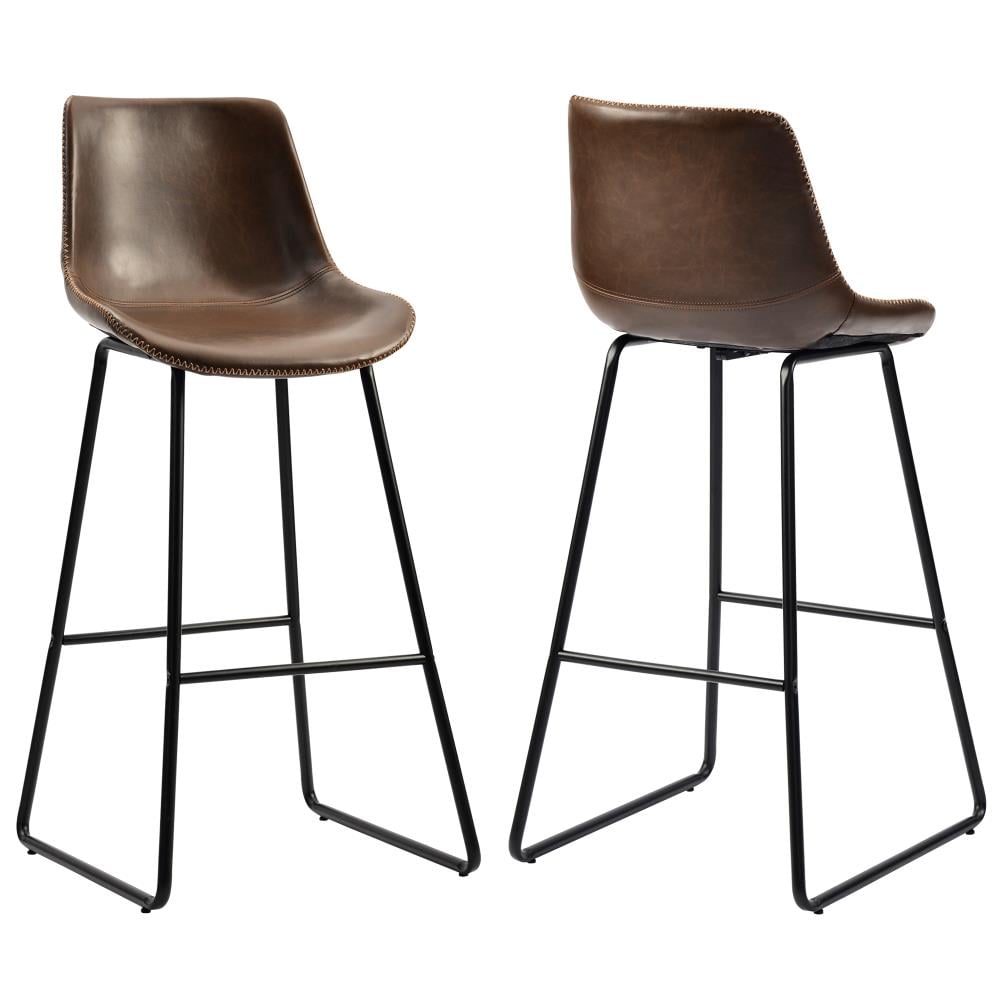 CASAINC TO-906-LB Light Brown 14.5-in H Bar height Metal Bar Stool Back