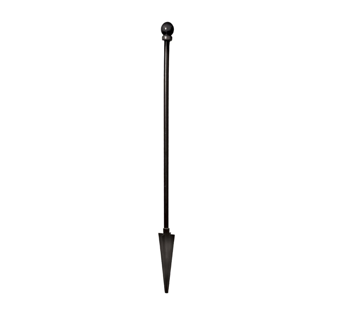 YARDLINK 061153 4-ft H x 3-in W Powder-coated Steel No Dig Decorative Universal Fence post