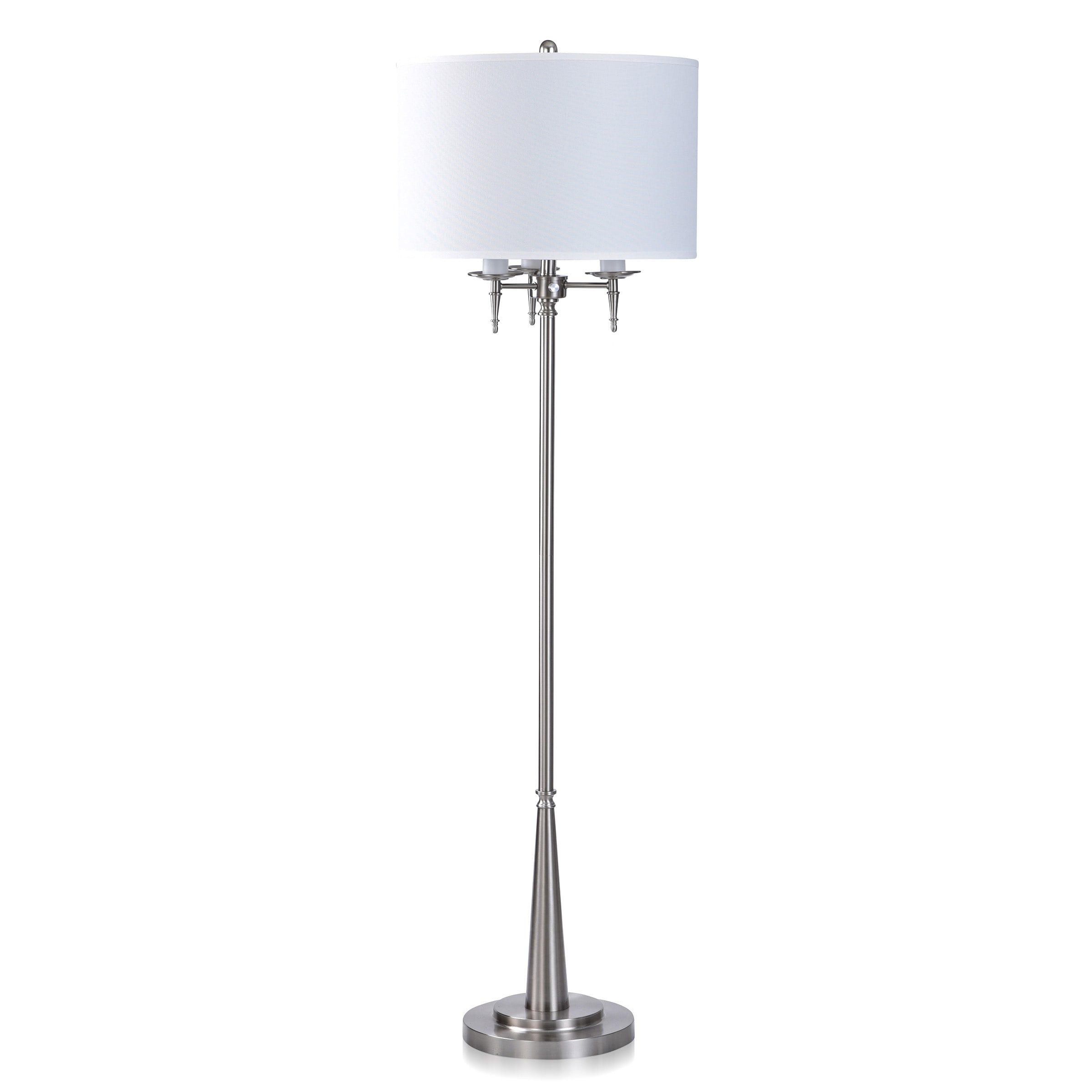 StyleCraft Home Collection Gemma 63.4-in Silver Floor Lamp in the Floor ...