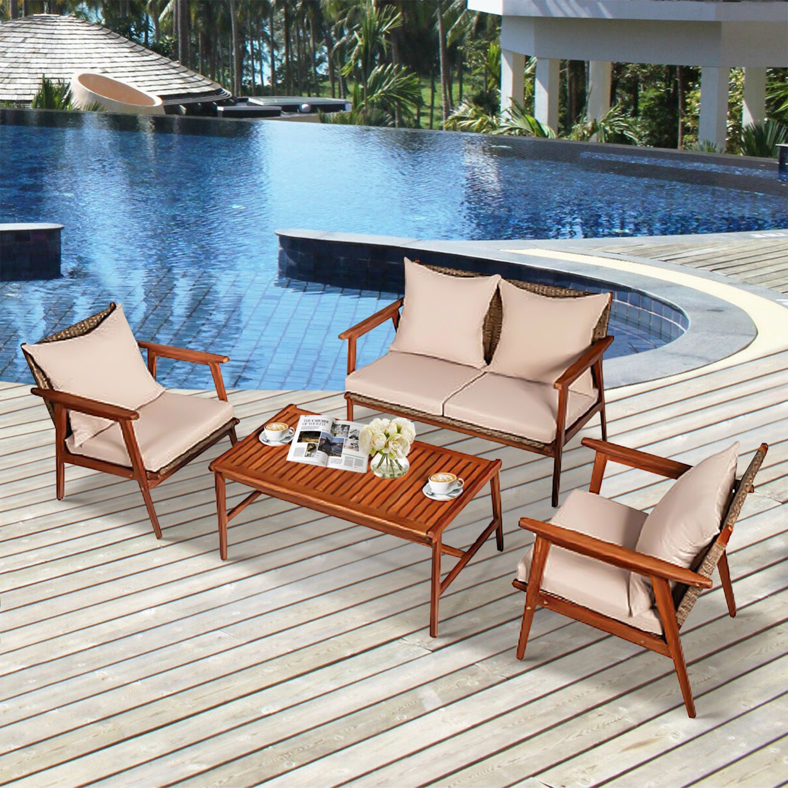 WELLFOR OUS68969BNA+ Patio-Conversation-Sets - View #3