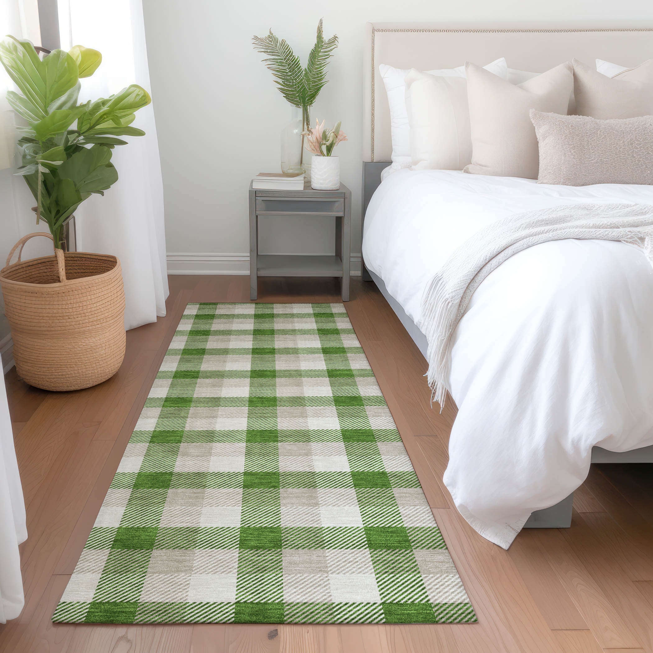 Addison Rugs ACN1053EM2X8 Chantille ACN1053EM 2 x 7 (ft) Polyester Emerald Rectangular Indoor/Outdoor Geometric Machine washable Runner rug