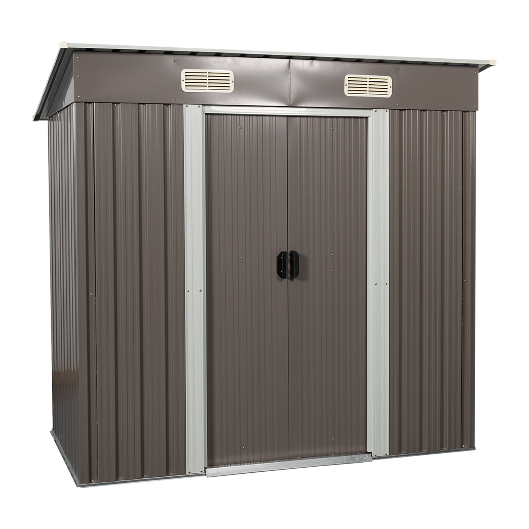 WELLFOR GGJS00464GY Metal-Storage-Buildings-Sheds - View #3