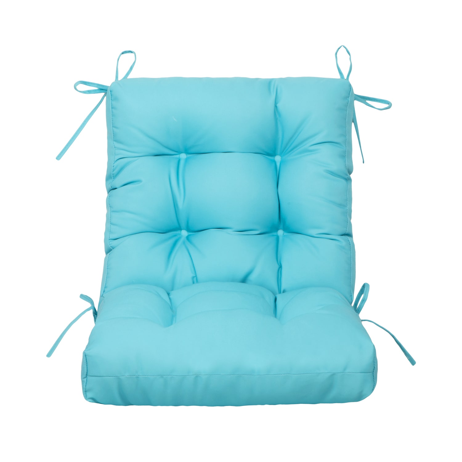 Artplan  Outdoor Cushions Wicker Tufted Pillow with Back for Outdoor Furniture Rocking Chair Cushion Premium Tufted Pads Set of Upper and Lower with Ties-1 Count (Pack of 1)