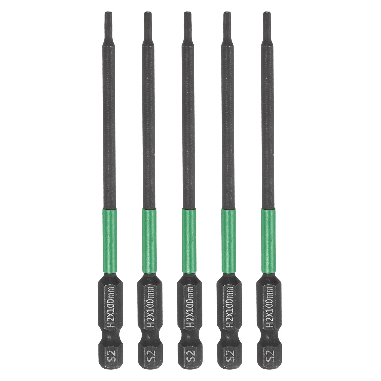 Harfington 5pcs H2 Flat Hex Head Screwdriver Bit 2mm Metric Tip 1