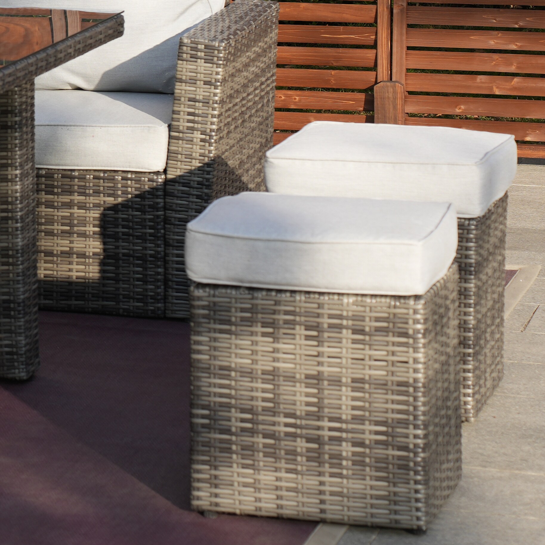 Direct Wicker DWS-1403-GRAY Patio-Conversation-Sets - View #7