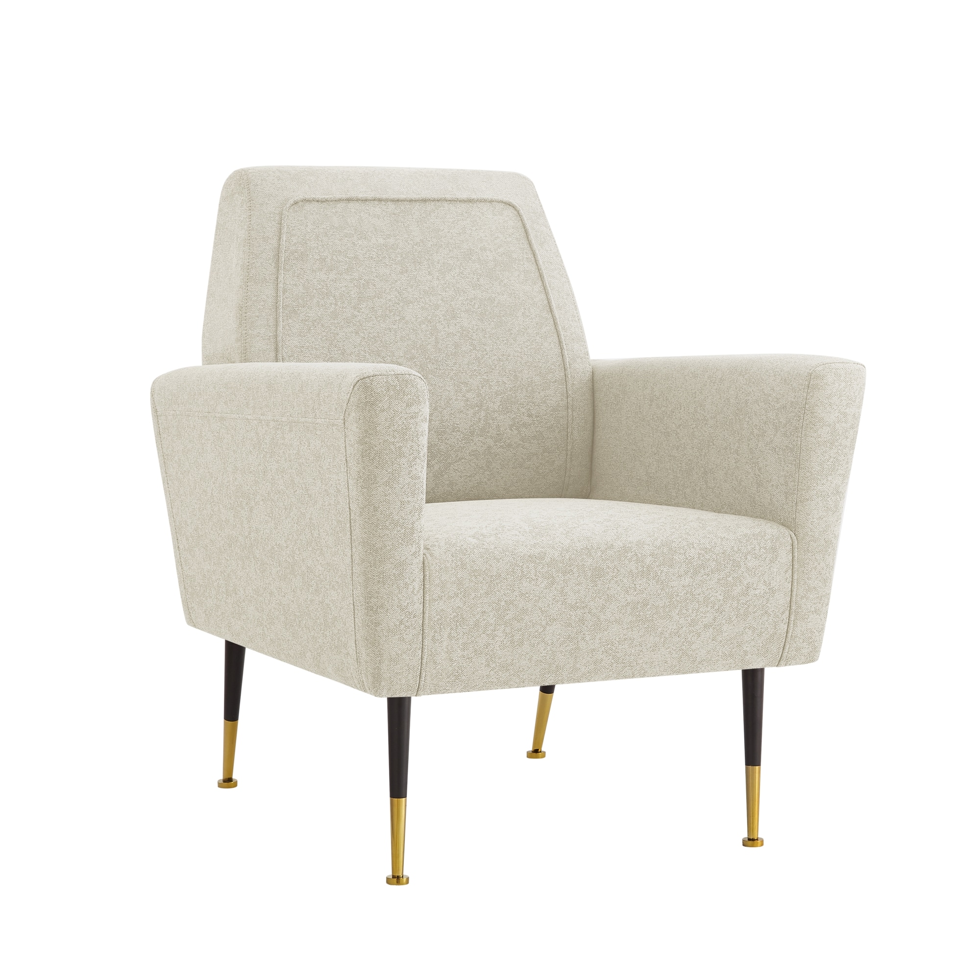 Inspired Home AC312-03BE-LS Kage Modern Beige Linen Accent Chair
