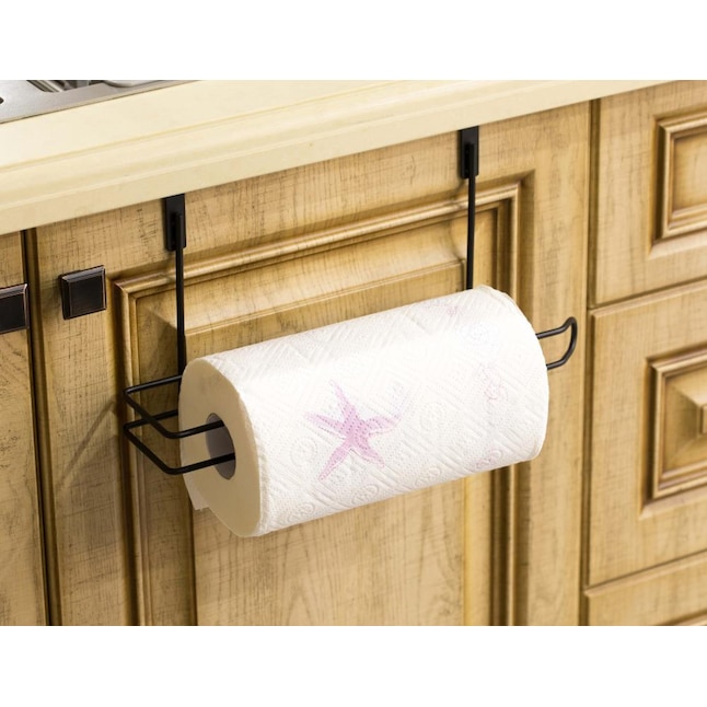 Basicwise Black Metal Undercabinet Paper Towel Holder in the Paper Towel  Holders department at