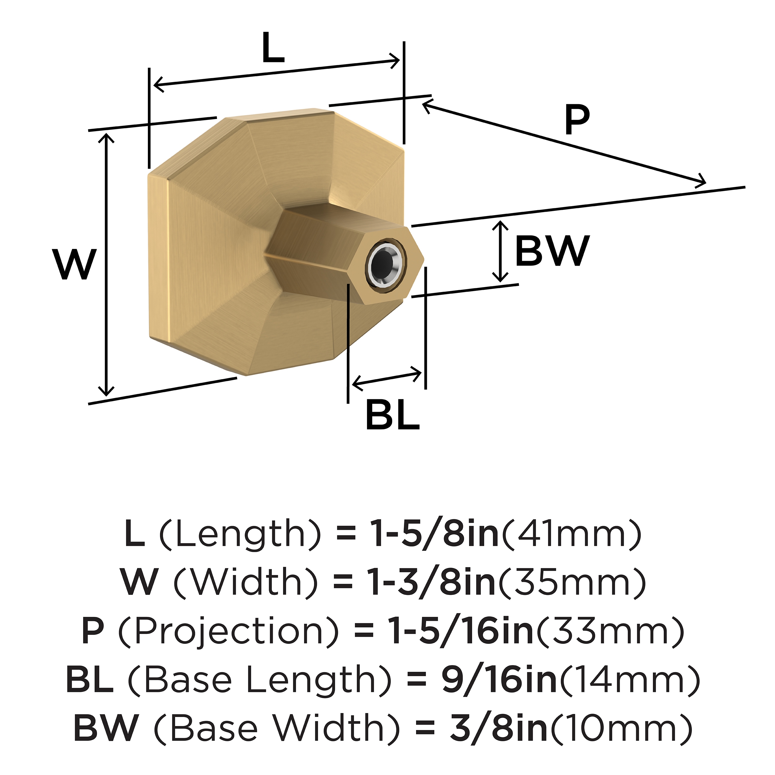Amerock BP36638BBRCZ Cabinet-Knobs - View #4