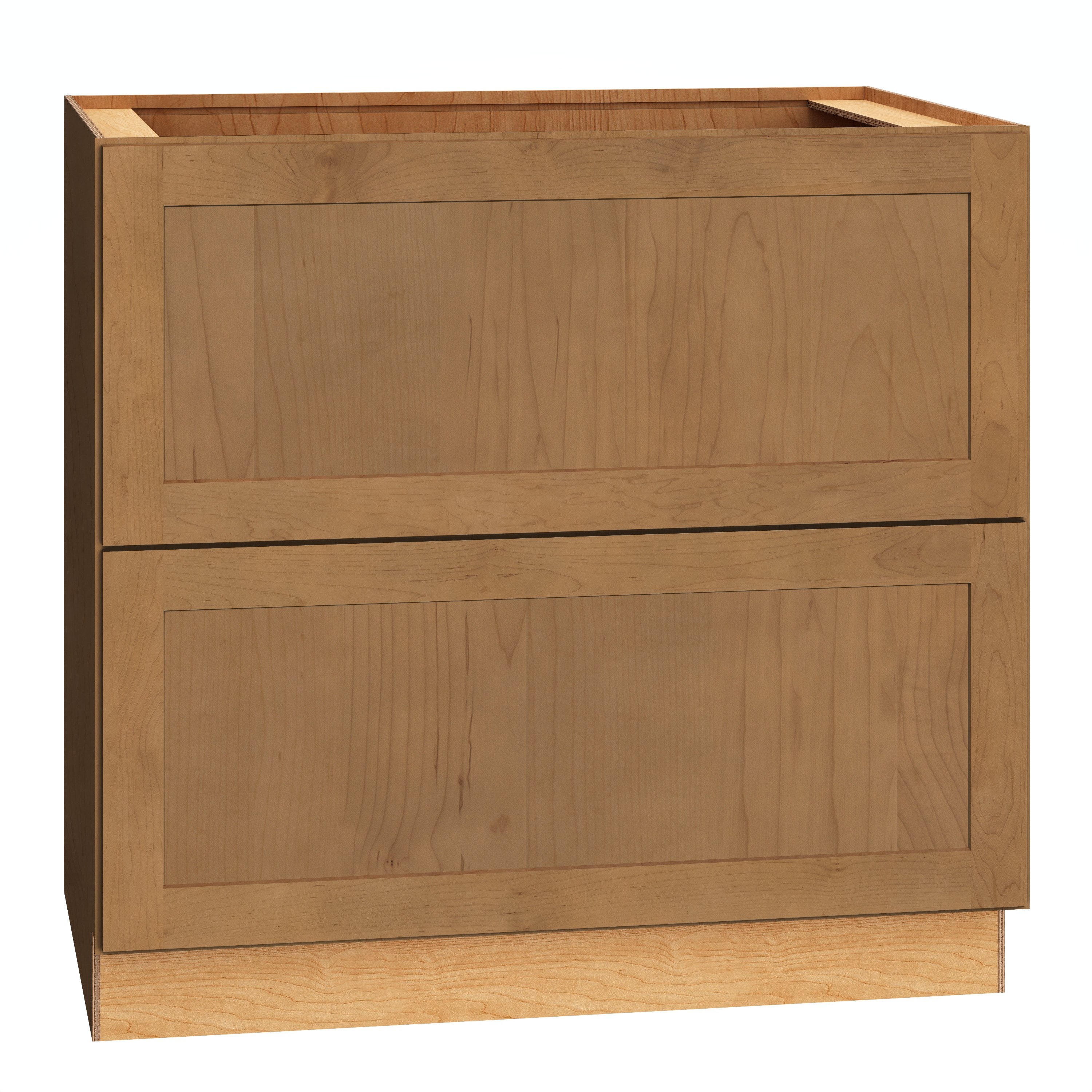 Diamond Express 62L-2DB36 Jamestown 36-in W x 34.5-in H x 24-in D Sahara Brown 2 -Drawers Drawer Base Fully assembled Plywood Cabinet (Recessed Panel Shaker)