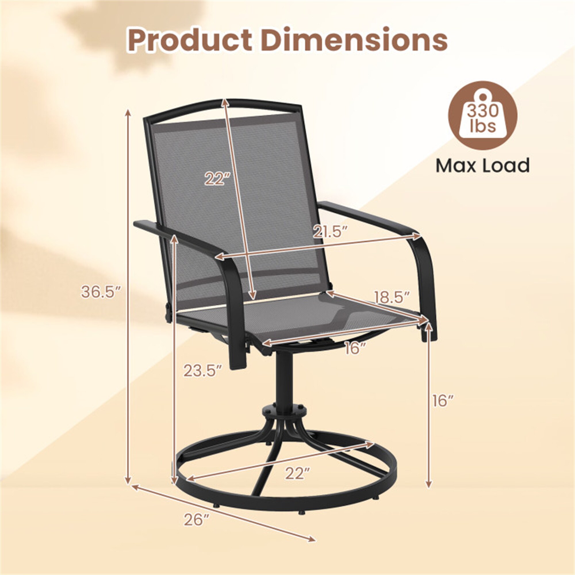 BABOOM BOM-924DK-2-CO Patio-Chairs - View #5