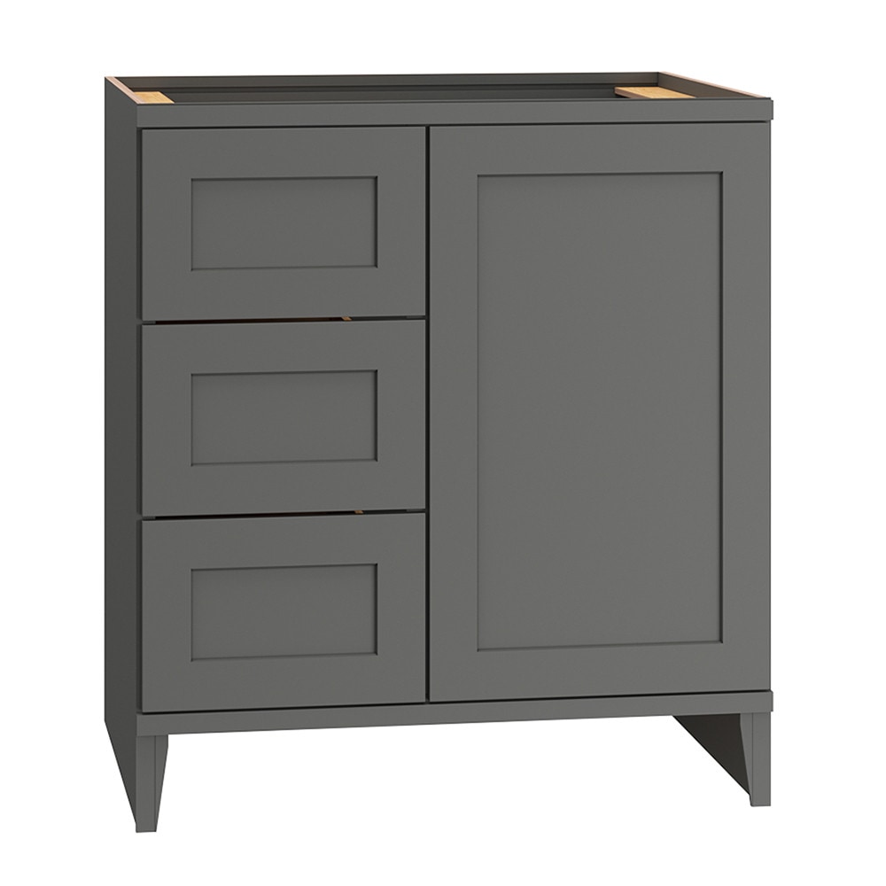 Diamond Express 328 3VSD303421L Jamestown 30-in Moonstone Gray Bathroom Vanity Base Cabinet without Top