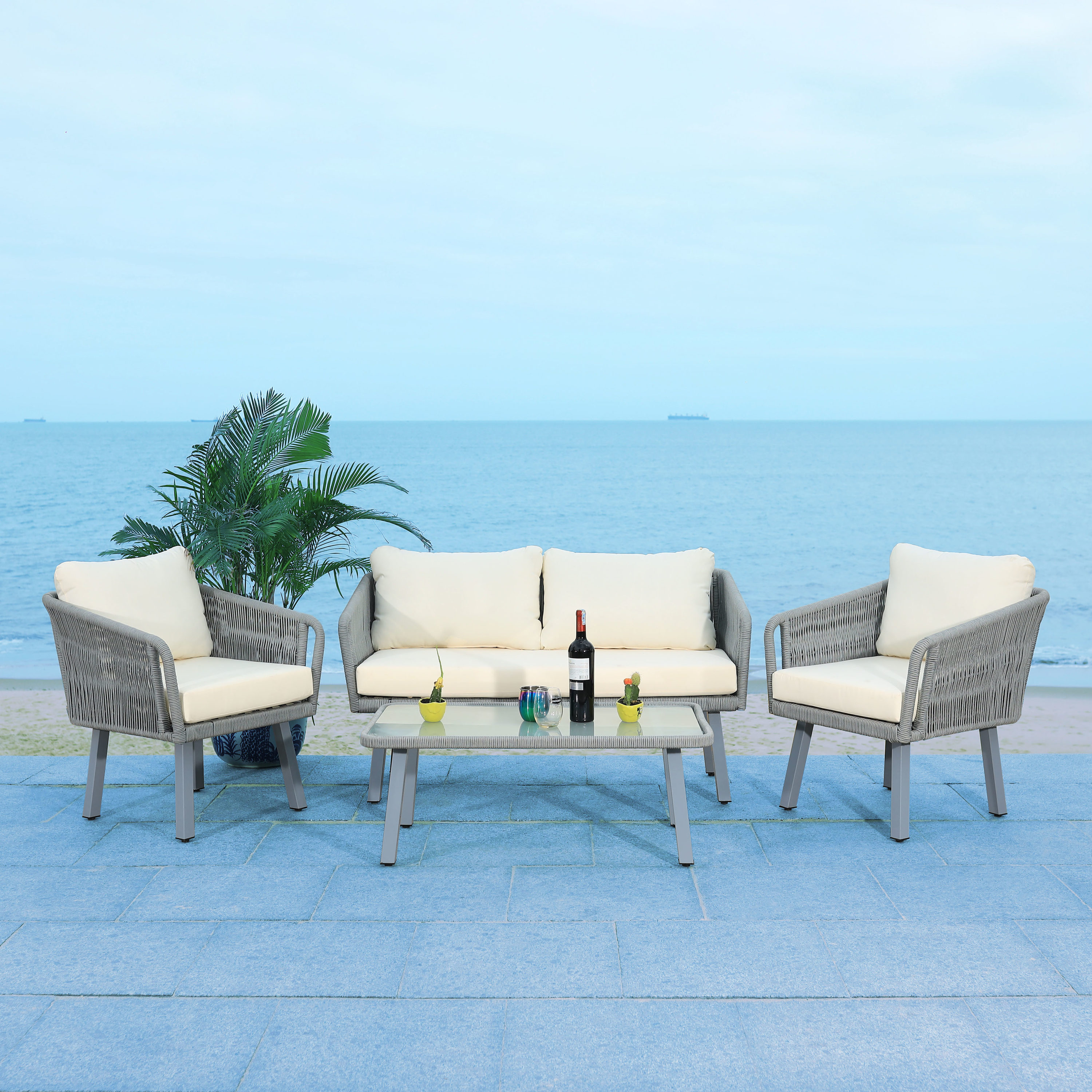 Safavieh PAT7519A Patio-Conversation-Sets - View #3