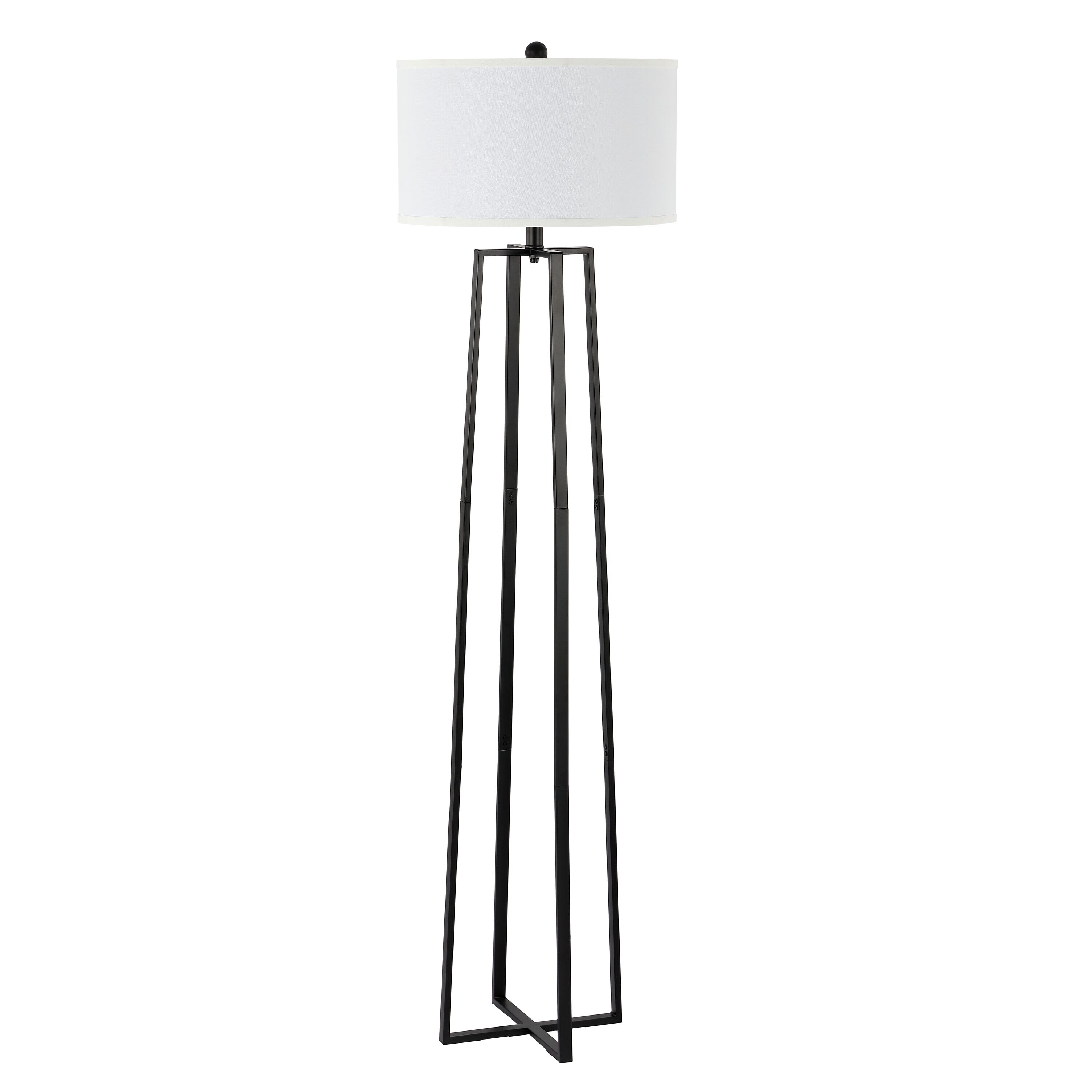 Kairi 60" Black and Bronze Minimalist Floor Lamp