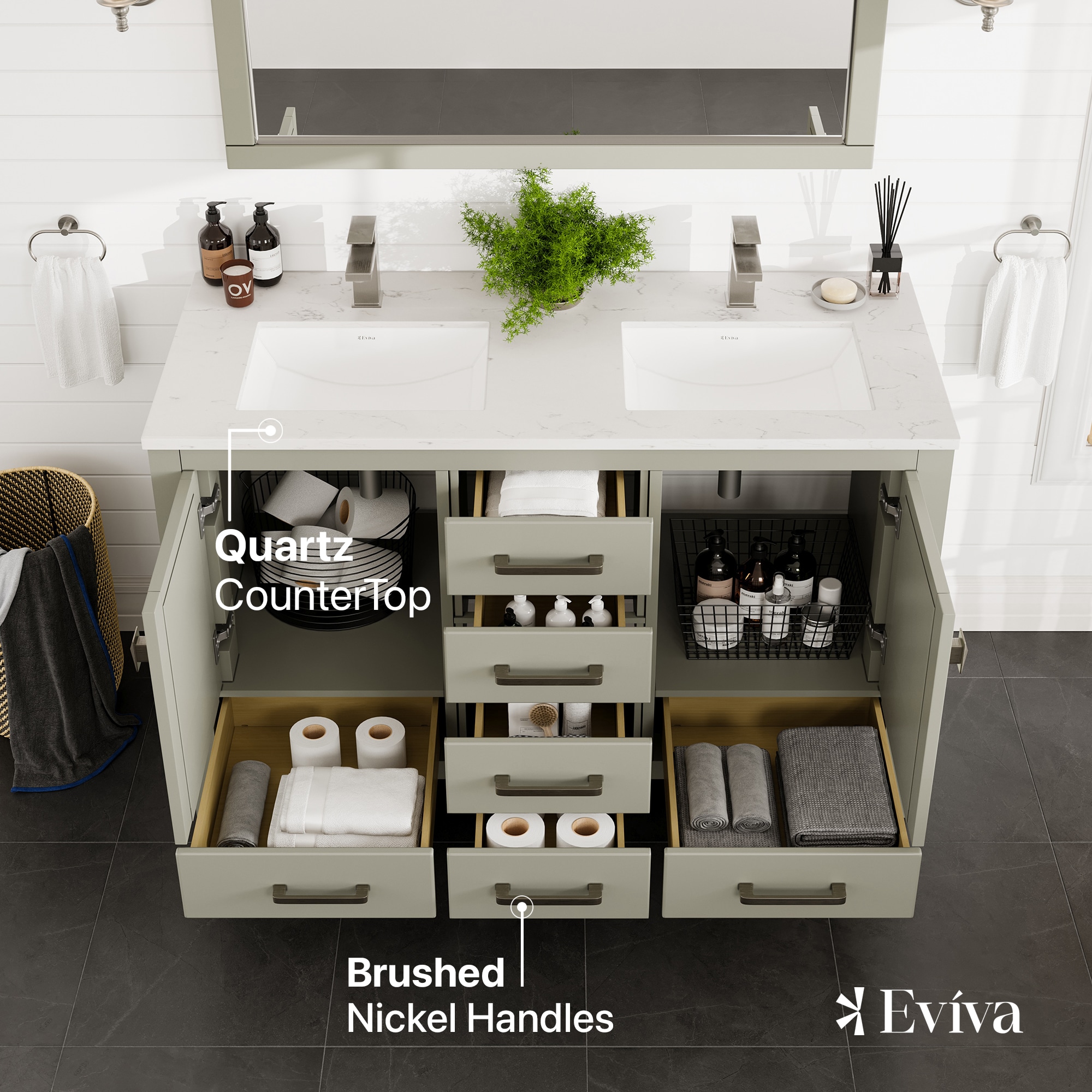 Eviva TVN414-54X18GR-DS-Q Bath-Vanity-Combo - View #3