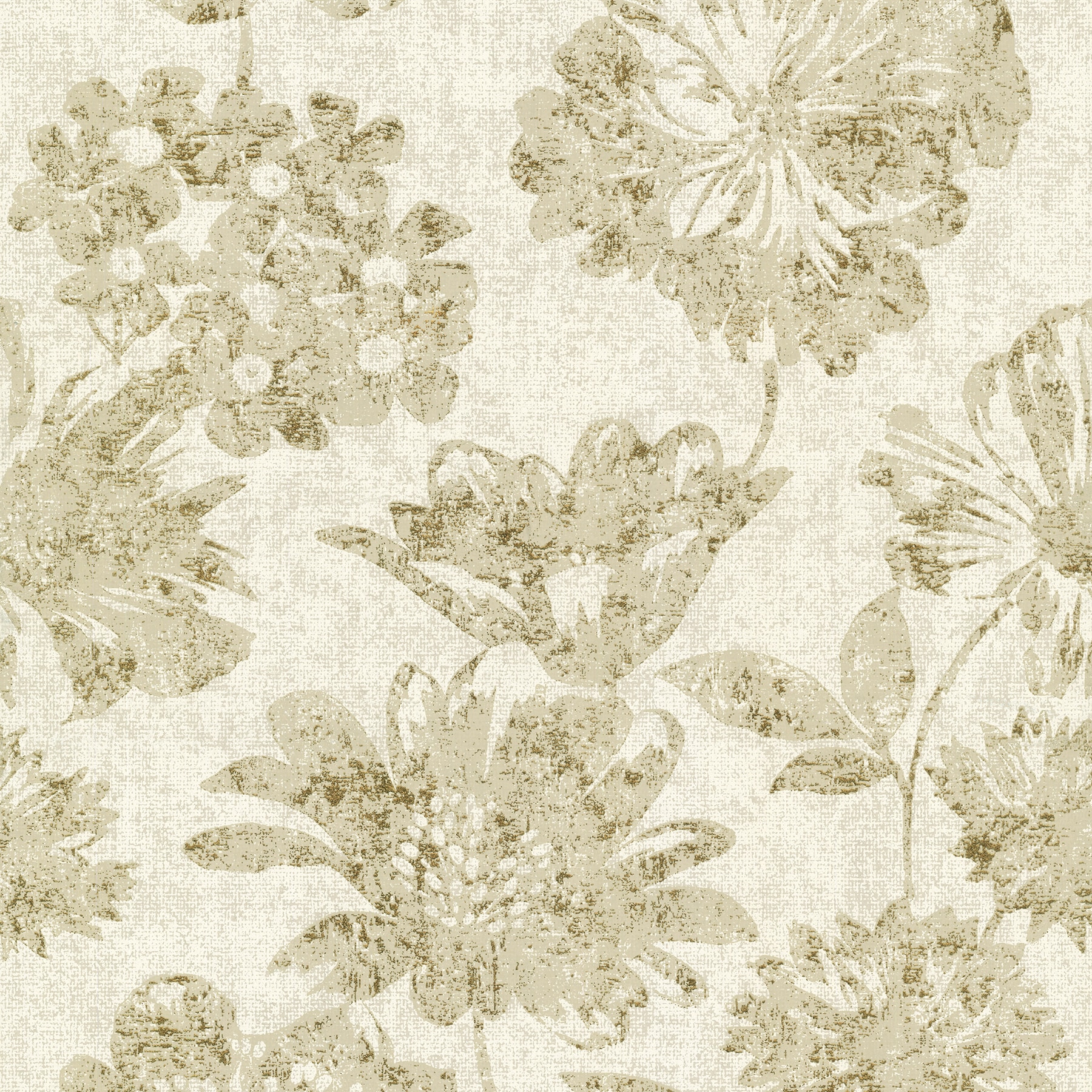 A-street Prints Lustre 57.5-sq Ft Gold Non-woven Floral Unpasted 