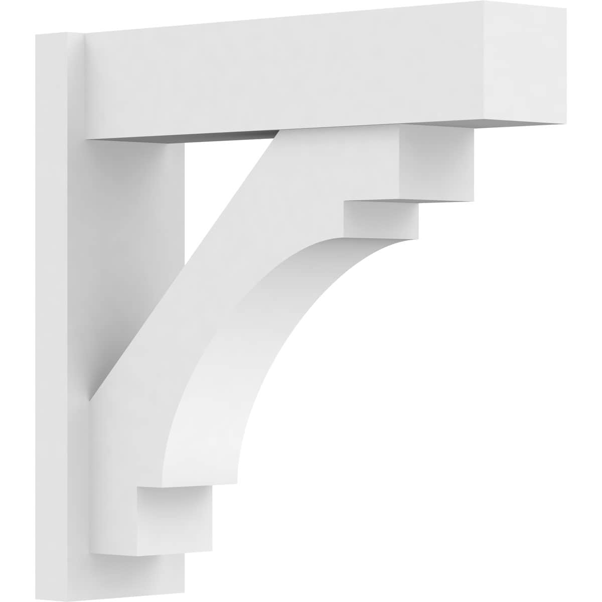 Ekena Millwork OUTP07X24X24MRC05 7-in W x 24-in D x 24-in H Merced Architectural Grade PVC Outlooker with Block Ends