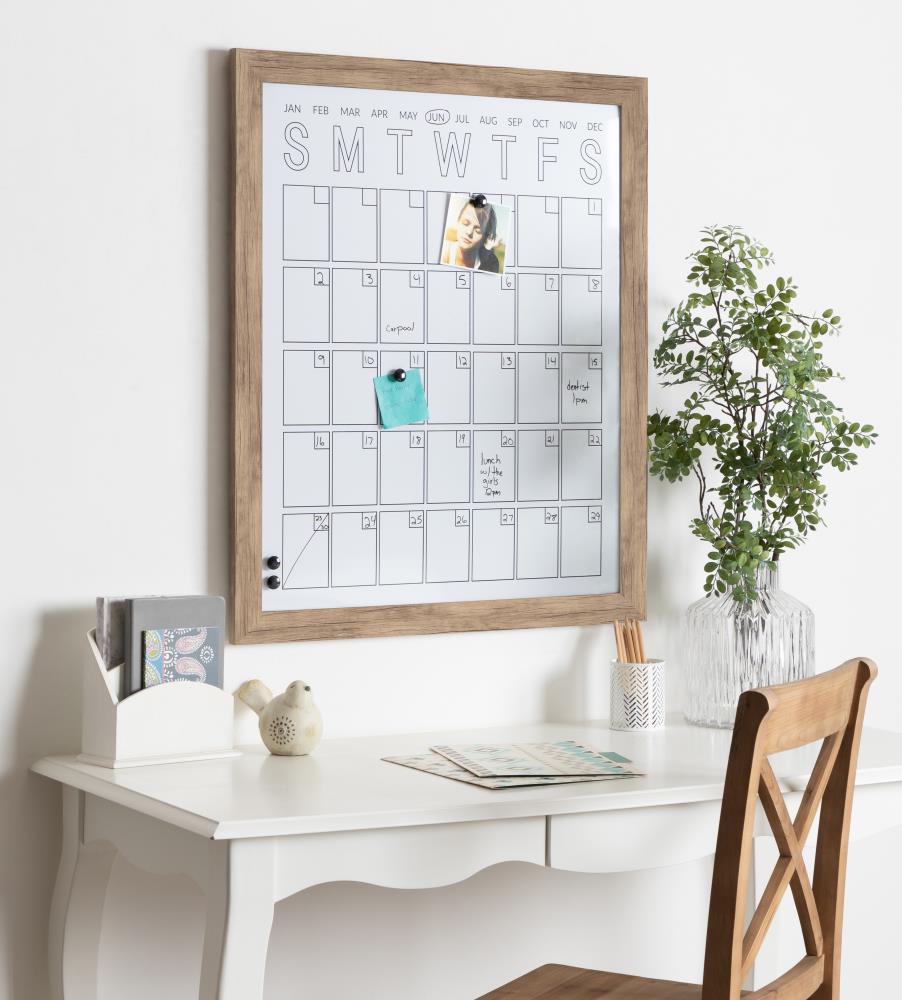 DesignOvation 27.25-in W x 33.25-in H Dry Erase Calendar at Lowes.com