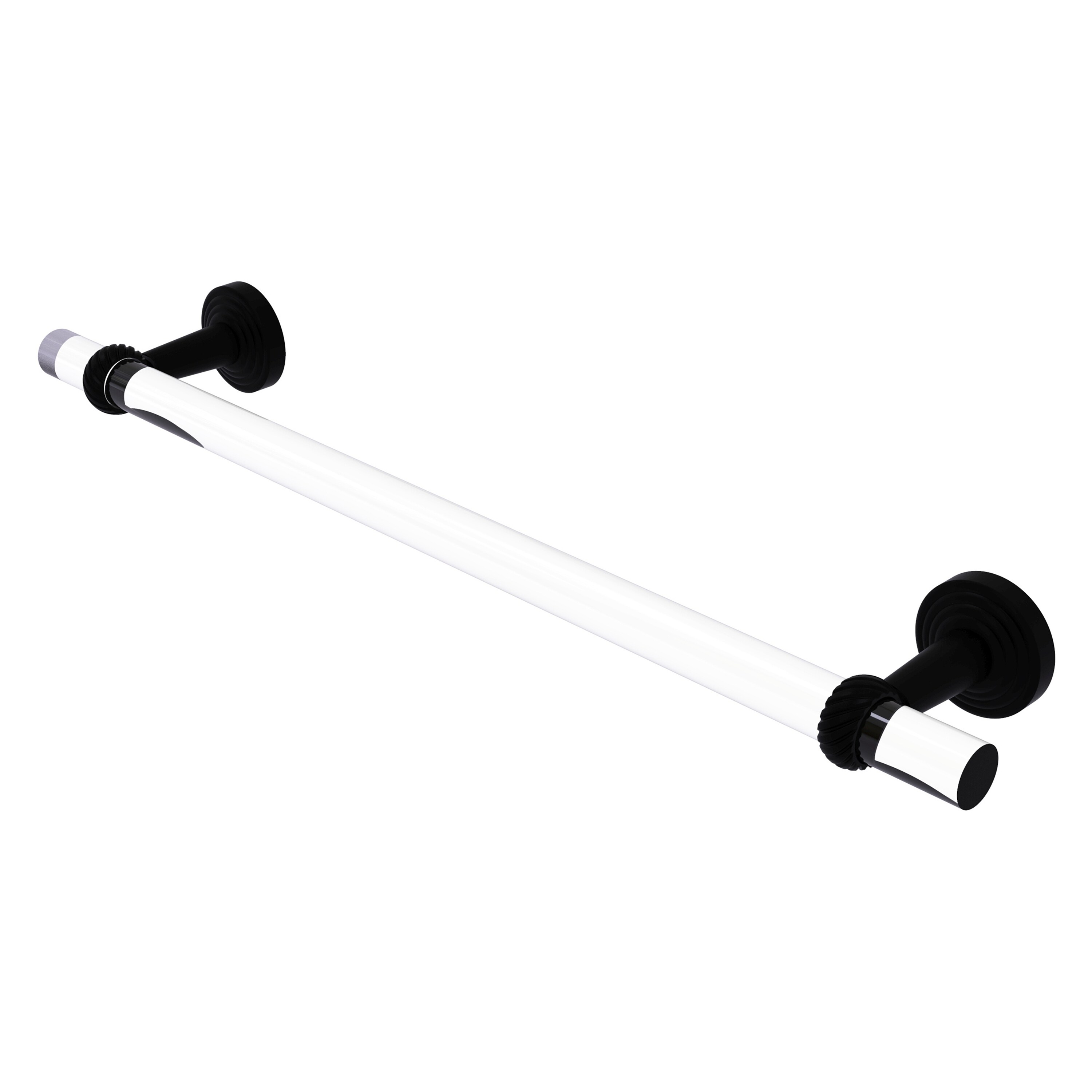 Allied Brass PB-41T-36-BKM Pacific Beach 36-in Matte Black Wall mount Single Towel Bar