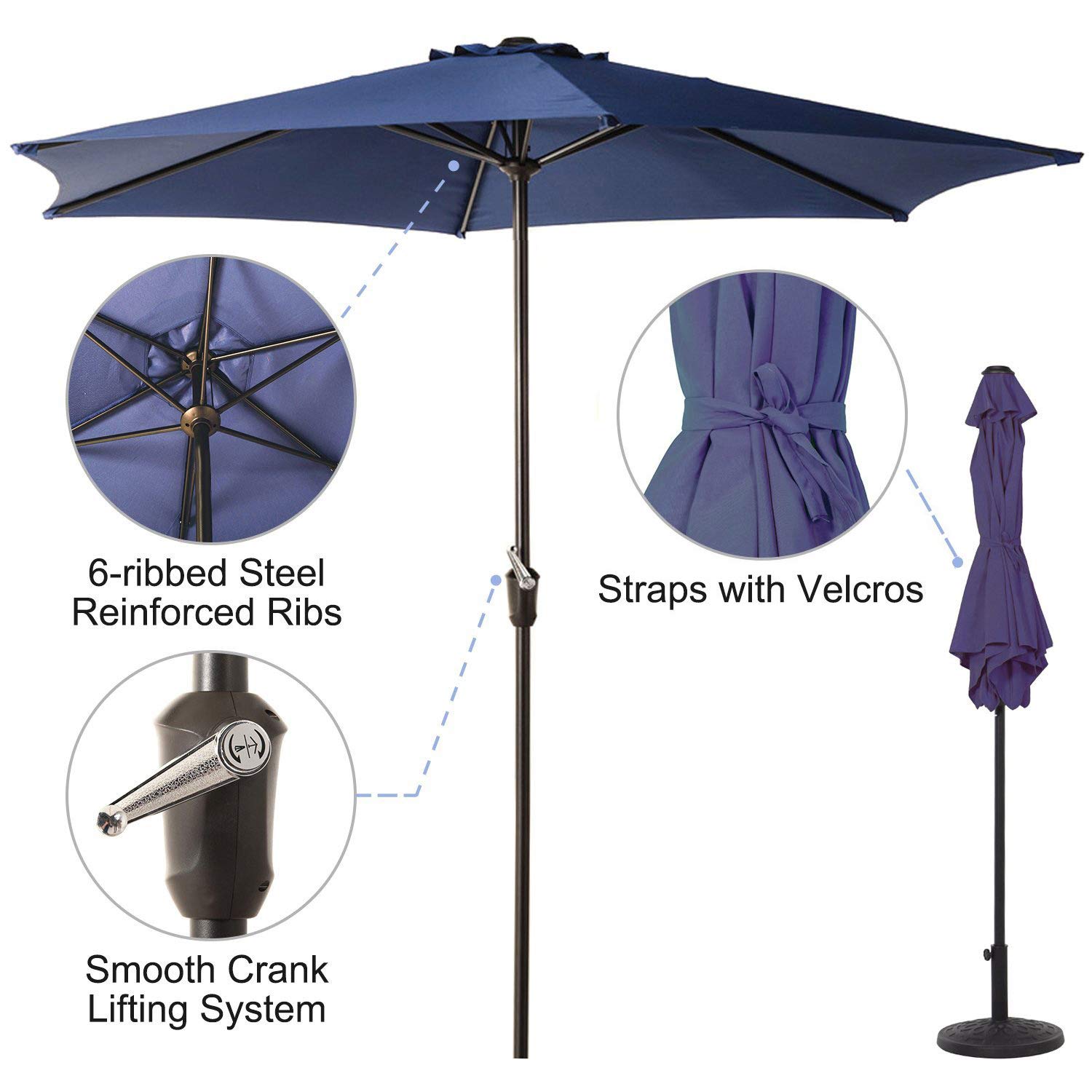 Clihome ZY-TD14-BLUE-1-FBM Umbrellas-2 - View #4